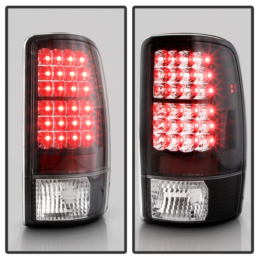 ACANII Black LED Tail Lights Brake Lamps Pair - Replacement for 2000-2006 Chevy Suburban Tahoe GMC Yukon - Enhanced Visibility & Style for Night Driving & Off-Road Adventures