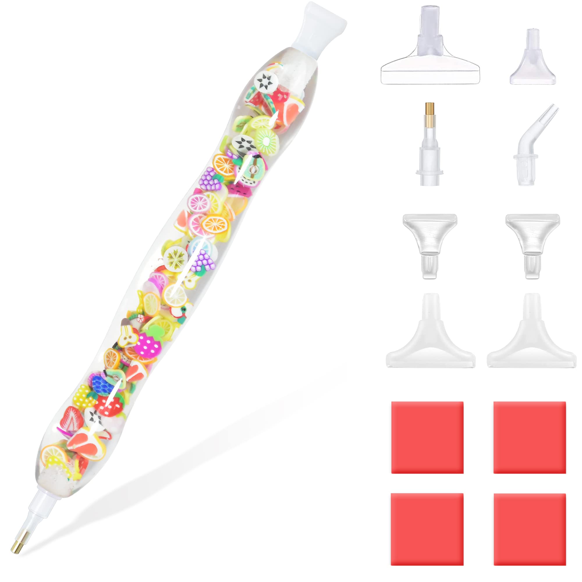 RECORDARME Diamond Painting Pen - Ergonomic Resin Diamond Art Pen with Shiny Dot Tips, Colorful Lemon Design - Perfect for DIY Diamond Painting Kits, Crafts, and Home Decor Projects
