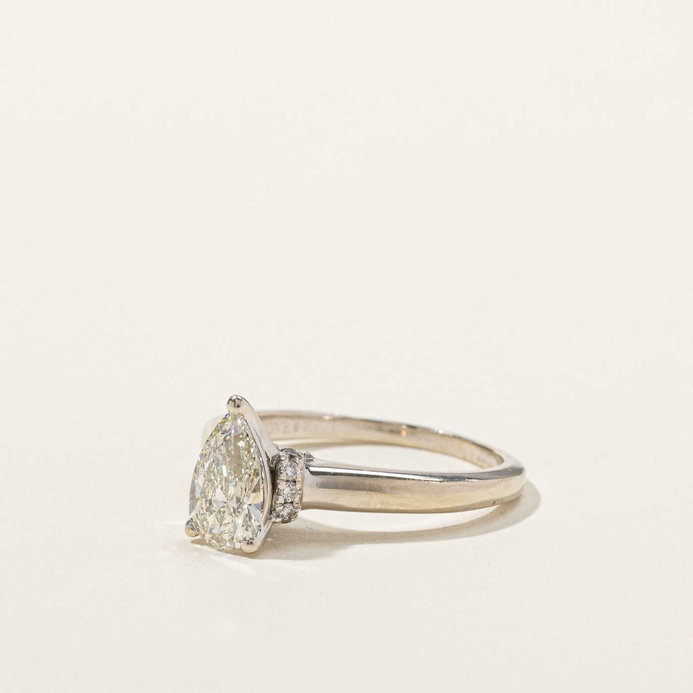 1.12ctw Pear Diamond Engagement Ring - VS1 I/J Clarity, Size 8 | Elegant Solitaire Wedding Band for Proposals, Anniversaries & Special Occasions