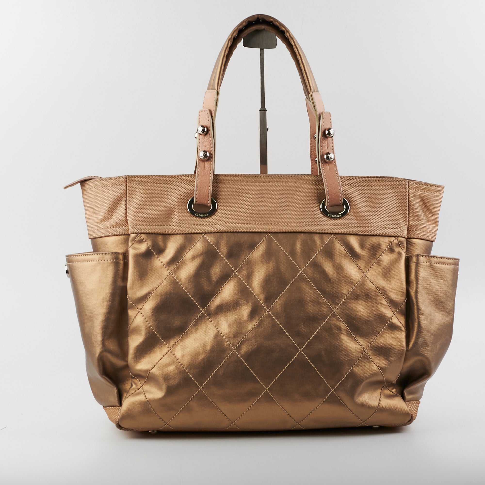 Chanel Bronze Leather Tote Bag for Women - Luxury Designer Handbag for Work, Travel & Everyday Use