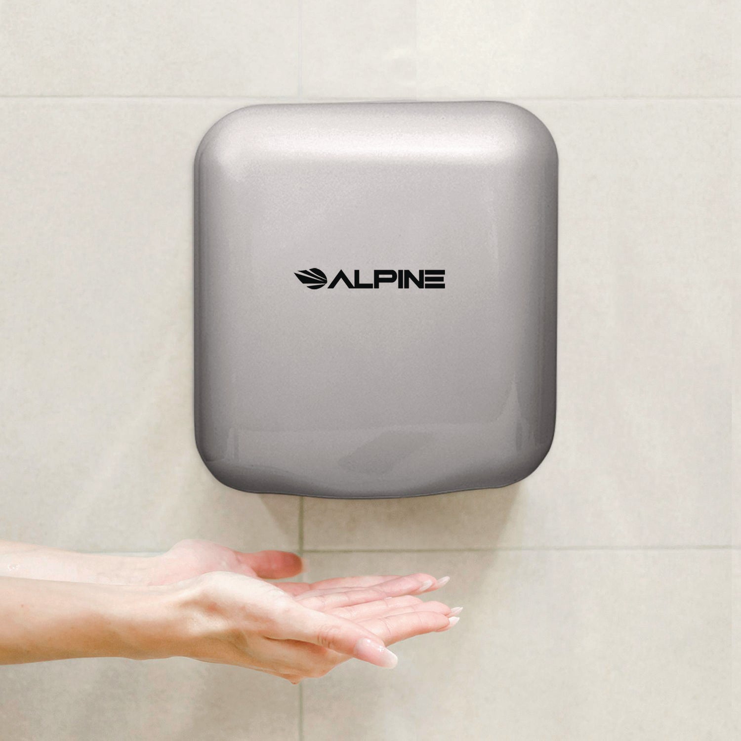 Alpine Industries Hemlock Commercial Automatic 120V Hand Dryer - Stainless Steel Chrome Finish - 6.68