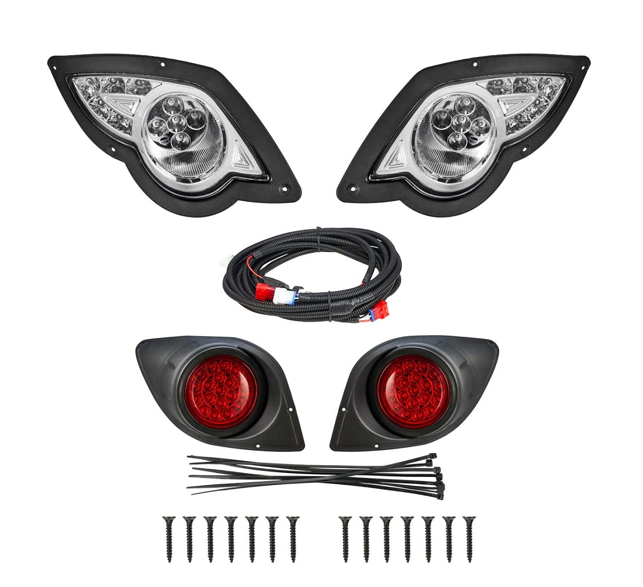 Yamaha Drive G29 2007-UP Golf Cart LED Light Kit - High Brightness LED Headlights & Taillights for Night Driving & Safety | Perfect for Golf Courses, Campuses & Neighborhood Streets