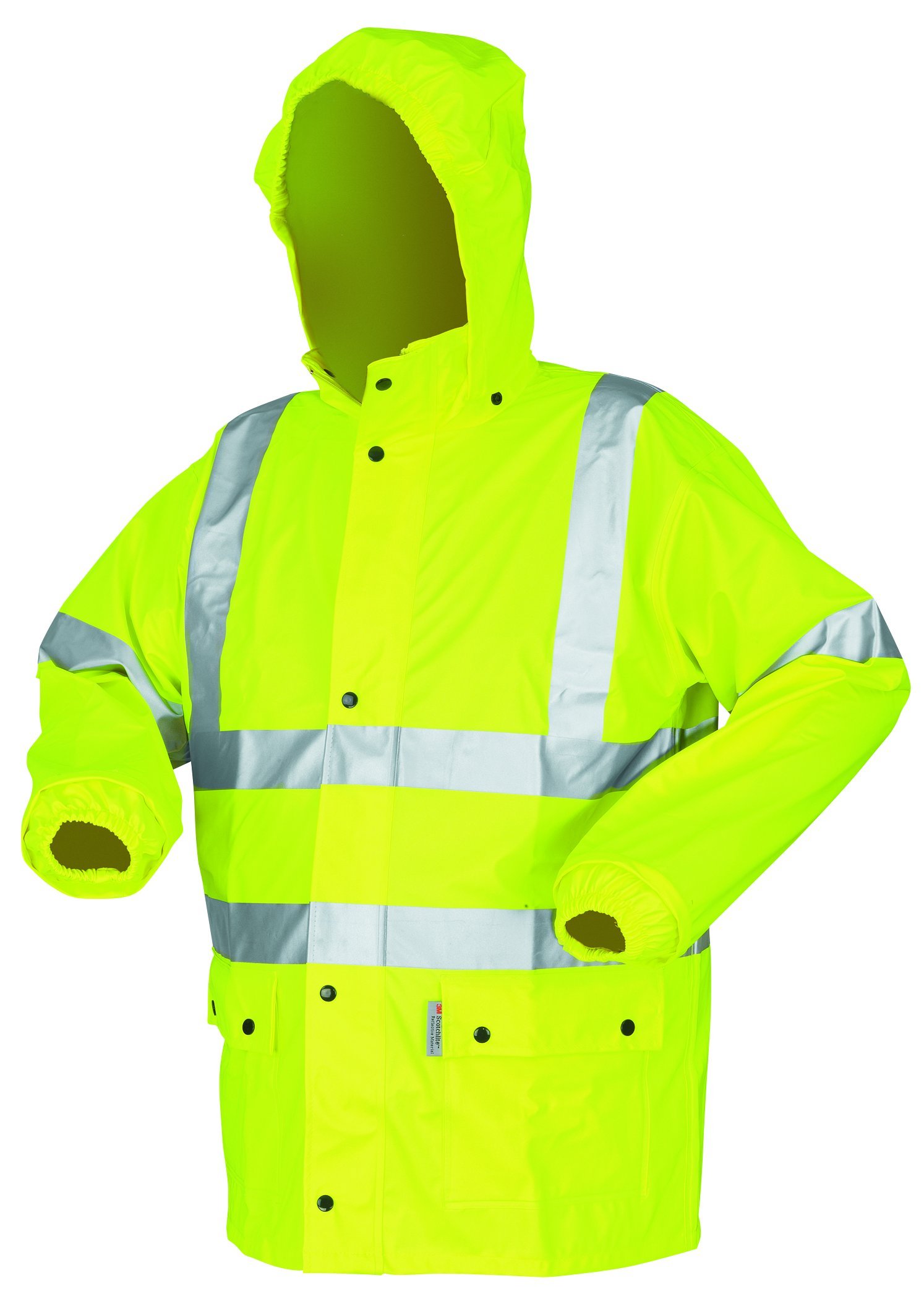 MCR Safety Men's Reflective Work Jacket - High Visibility Safety Vest for Construction, Road Work & Night Running | ANSI Certified for Outdoor Protection