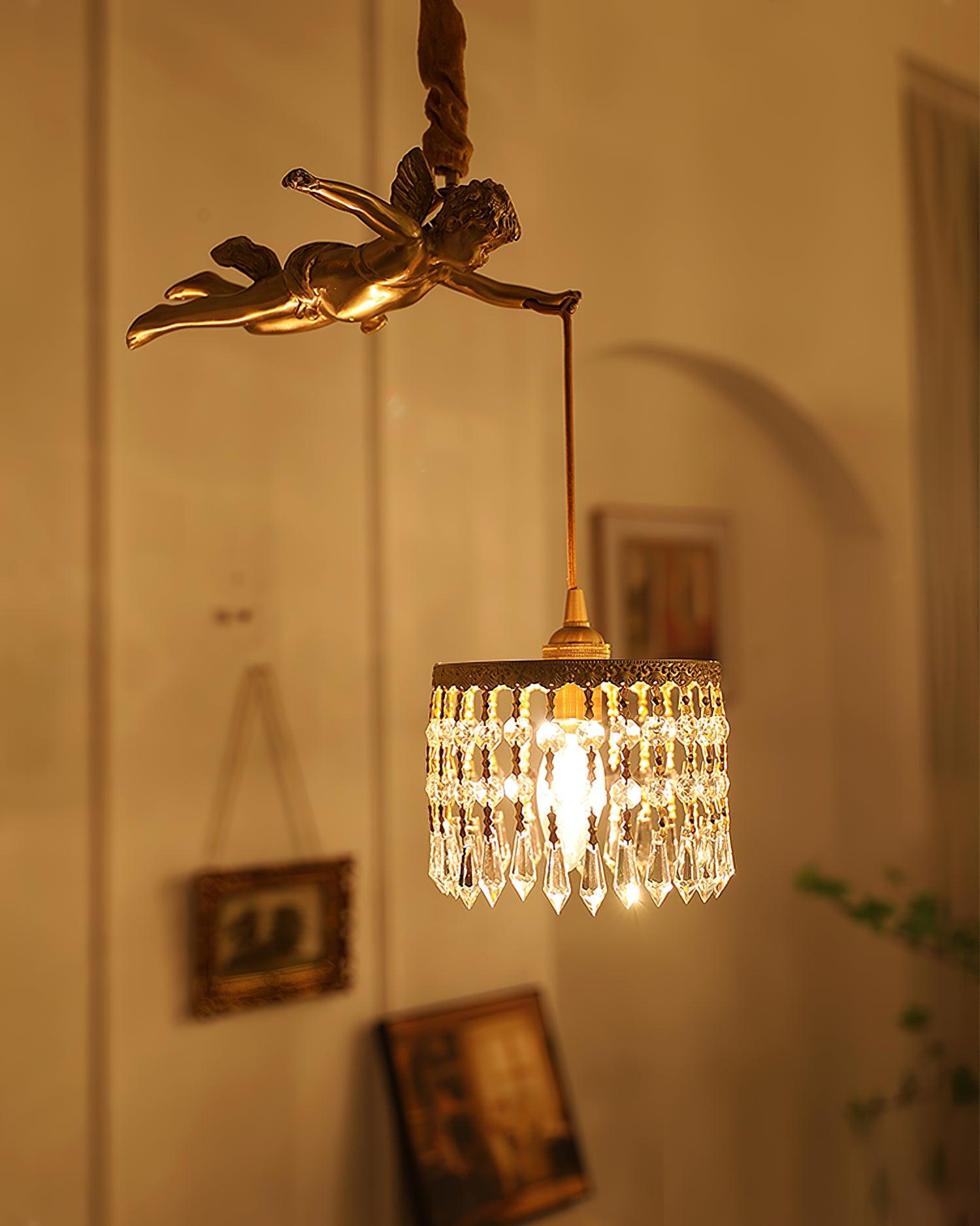 Angel Pendant Light - Elegant Ceiling Chandelier for Bedroom, Dining Room & Living Room Decor - Perfect for Home, Office & Wedding Venue Lighting