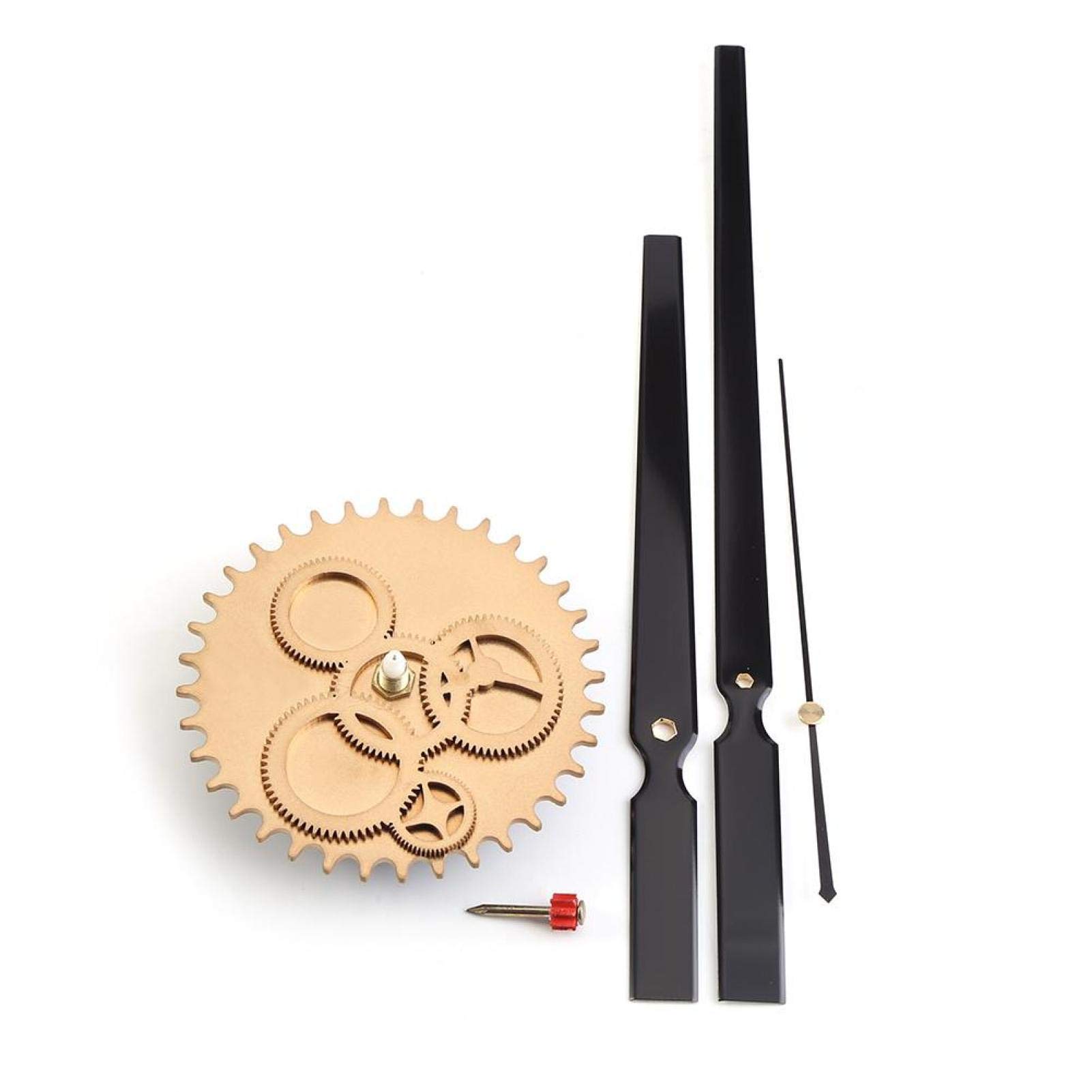 Gear Wall Clock - Acrylic Gold Modern Wall Clock with Unique Gear Pointer, Minimalist Design for Home, Office, Bedroom & Living Room Decor | Perfect for Industrial & Steampunk Style Interiors