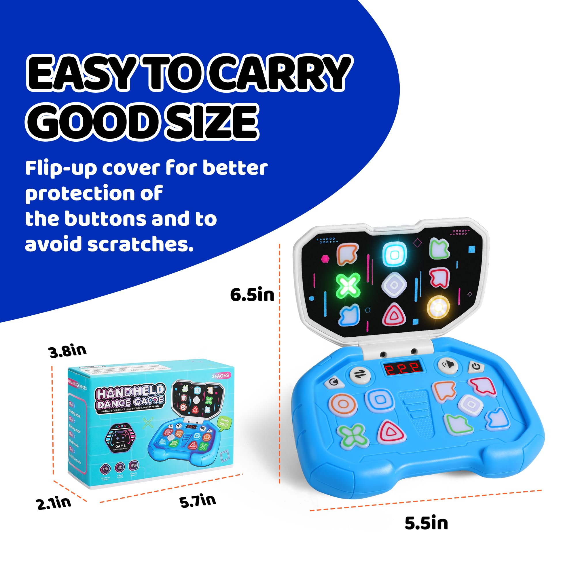 Handheld Electronic Game for Kids Ages 6-12 - 999 Level ADHD Sensory Fidget Toy with 4 Modes - Stress Relief Gift for Boys & Girls - Perfect for Travel, Classroom & Home Use