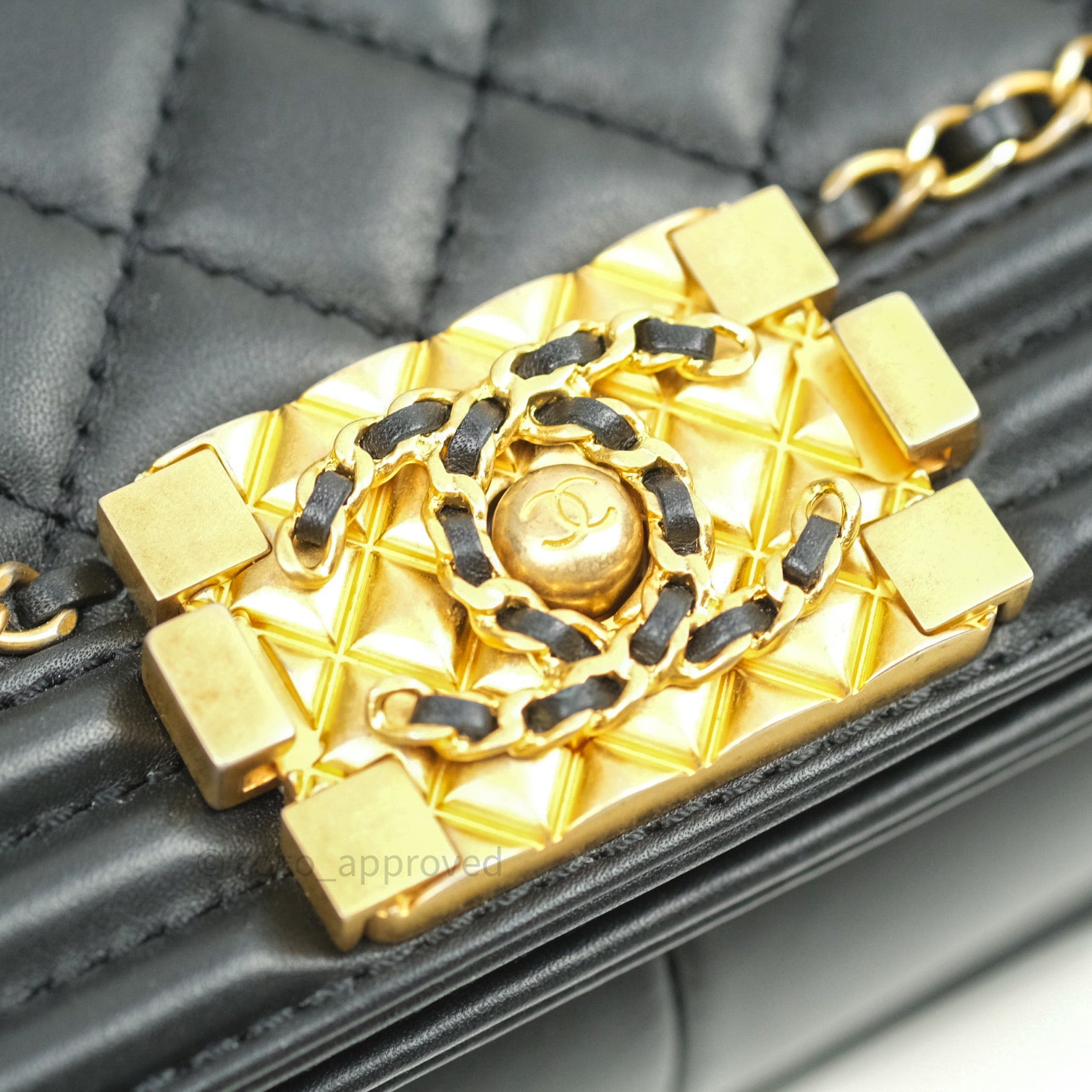 Chanel Boy Quilted Medium Black Calfskin Gold Hardware 20C Bag - Luxury Designer Handbag for Women | Perfect for Evening Events, Parties & Fashion Outfits