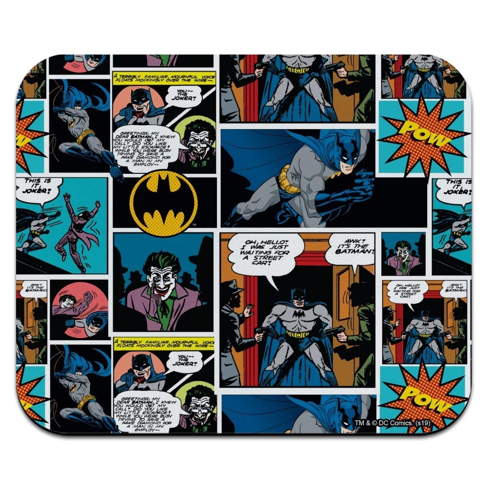 Batman Comic Design Low Profile Thin Gaming Mouse Pad - Non-Slip Rubber Base for PC, Laptop, Office & Home Use - Perfect for Gamers, Graphic Designers & Batman Fans