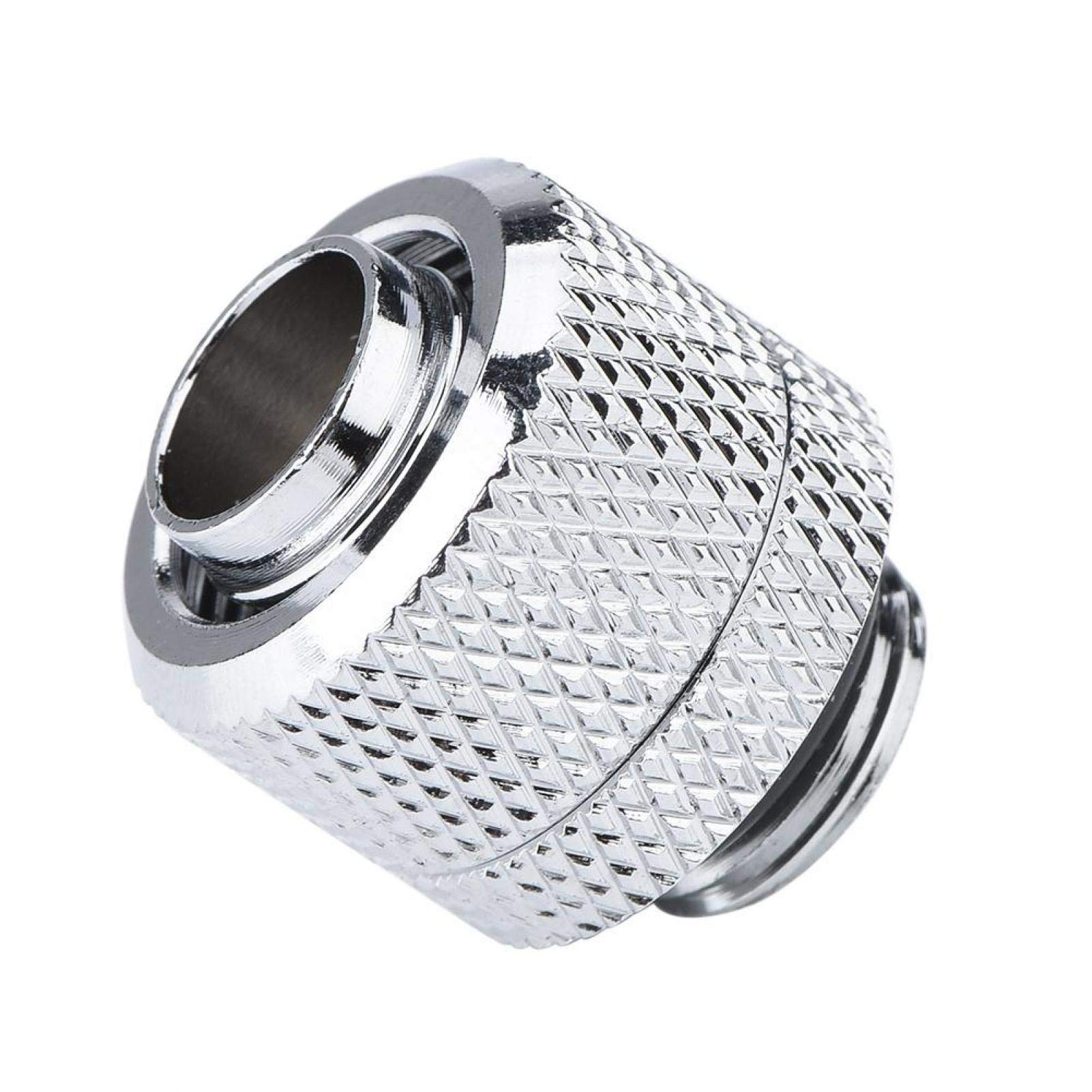 Premium Silver Water Cooling Fittings for PC - High Precision Tube Connectors with Delicate Workmanship | Reliable & Easy Installation for Home Desktop Liquid Cooling Systems | Perfect for Gaming Rigs & High-Performance Computers