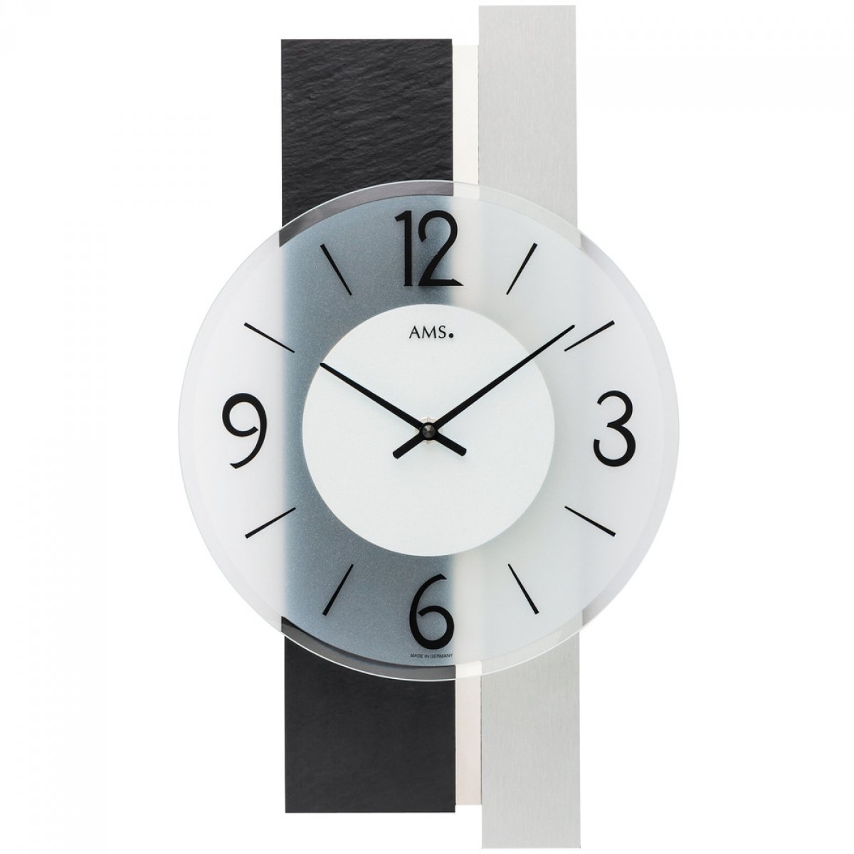 Modern Silent Quartz Wall Clock - Battery Operated Analog Clock for Home, Office, Living Room & Bedroom Decor - Elegant Round Clock with Easy-to-Read Numbers - Perfect for Kitchen, Classroom, and Workspace