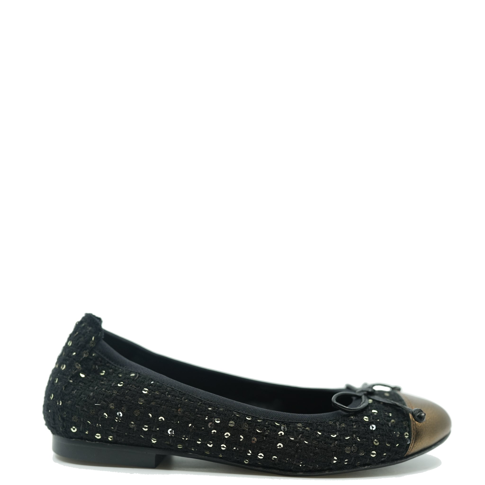 Blublonc Bronze Sequin Ballet Flats for Women - Comfortable Sparkly Dress Shoes for Parties, Weddings & Special Occasions