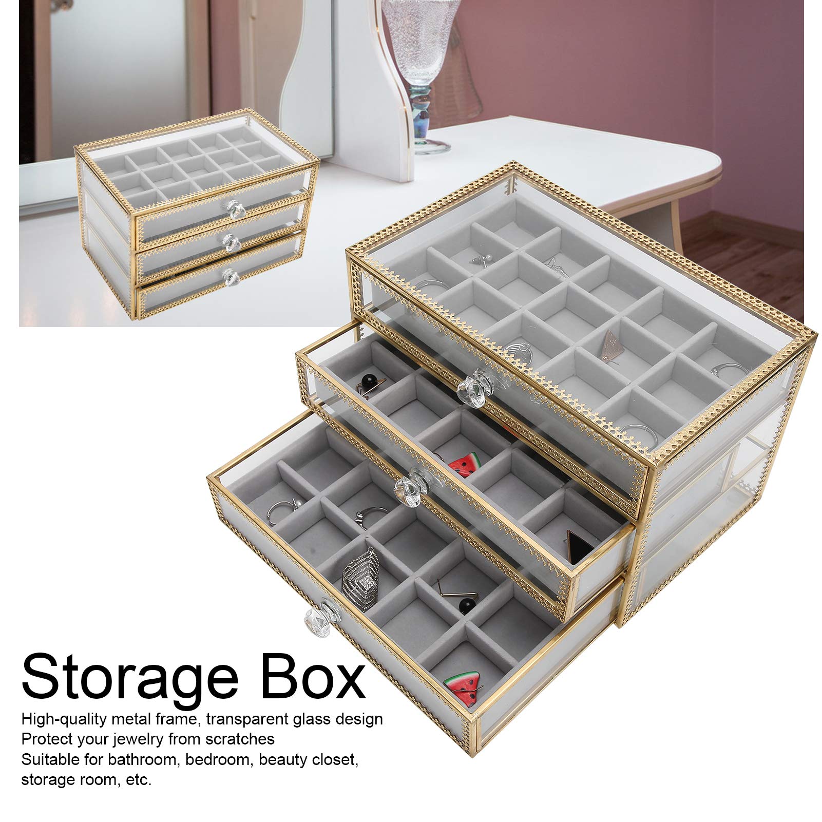 3-Tier Nail Tips Storage Box - Clear Nail Art Decoration Organizer for Salon, Home & Jewelry | Perfect for Nail Artists, DIY Enthusiasts & Professional Stylists