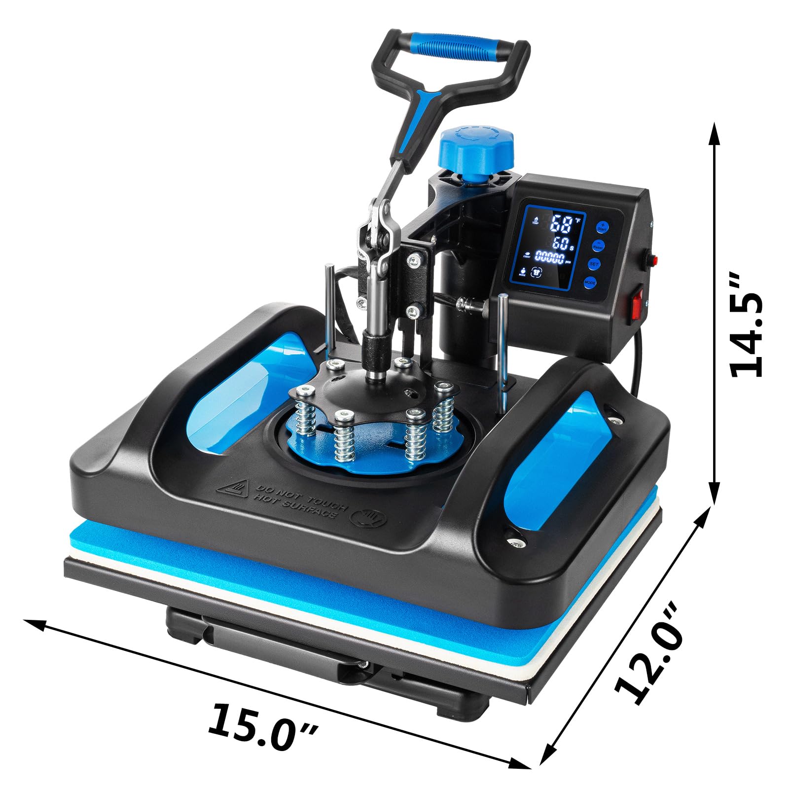 5-in-1 Heat Press Machine 15x12 Inch with 30oz Tumbler Press - Swing Away T-Shirt Press & Sublimation Combo for T-Shirts, Tumblers, Hats & Caps | Perfect for DIY Crafts, Custom Apparel & Small Business Printing