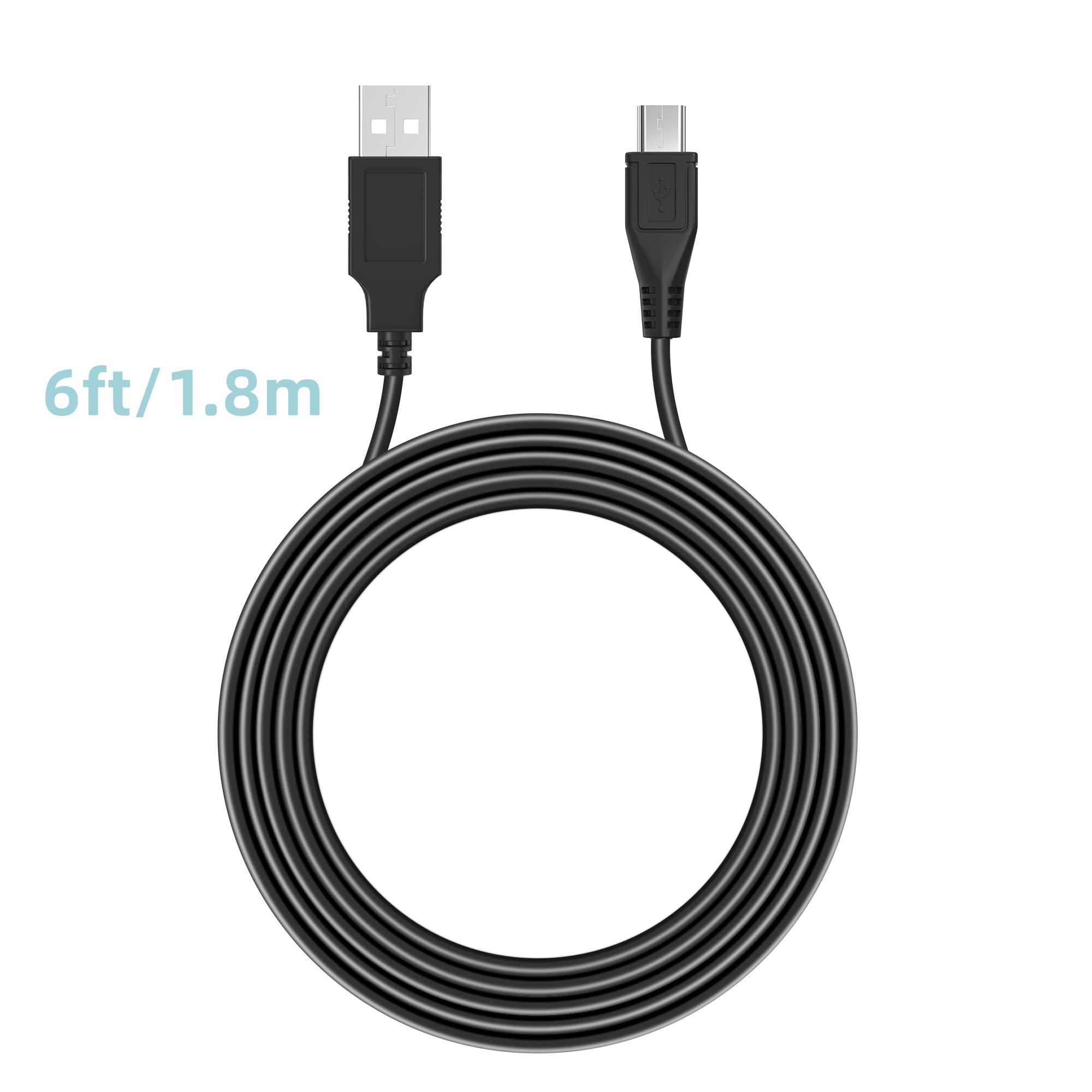 6FT USB Charger Cable for Jawbone Icon & Rogue Bluetooth Headsets - Fast Charging Cord for PC, Laptop, Car & Home Use
