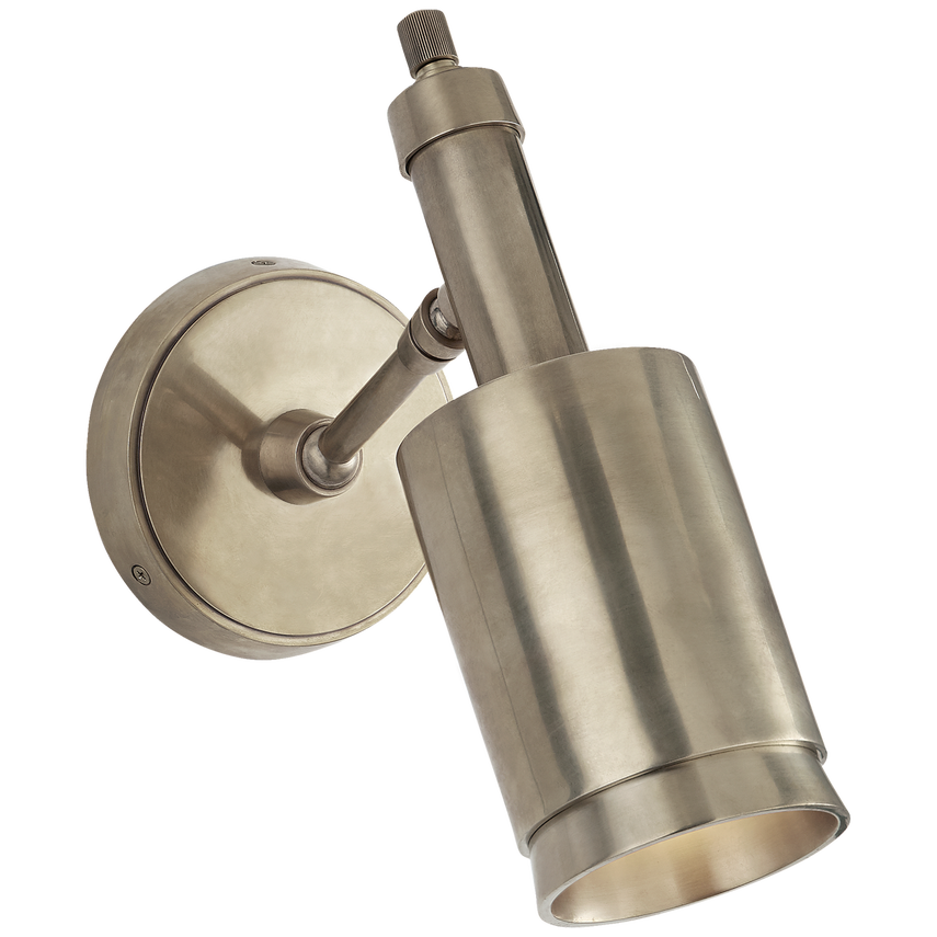 Archer Small Articulating Wall Light in Antique Nickel Finish - Adjustable Reading Lamp for Bedroom, Living Room & Office