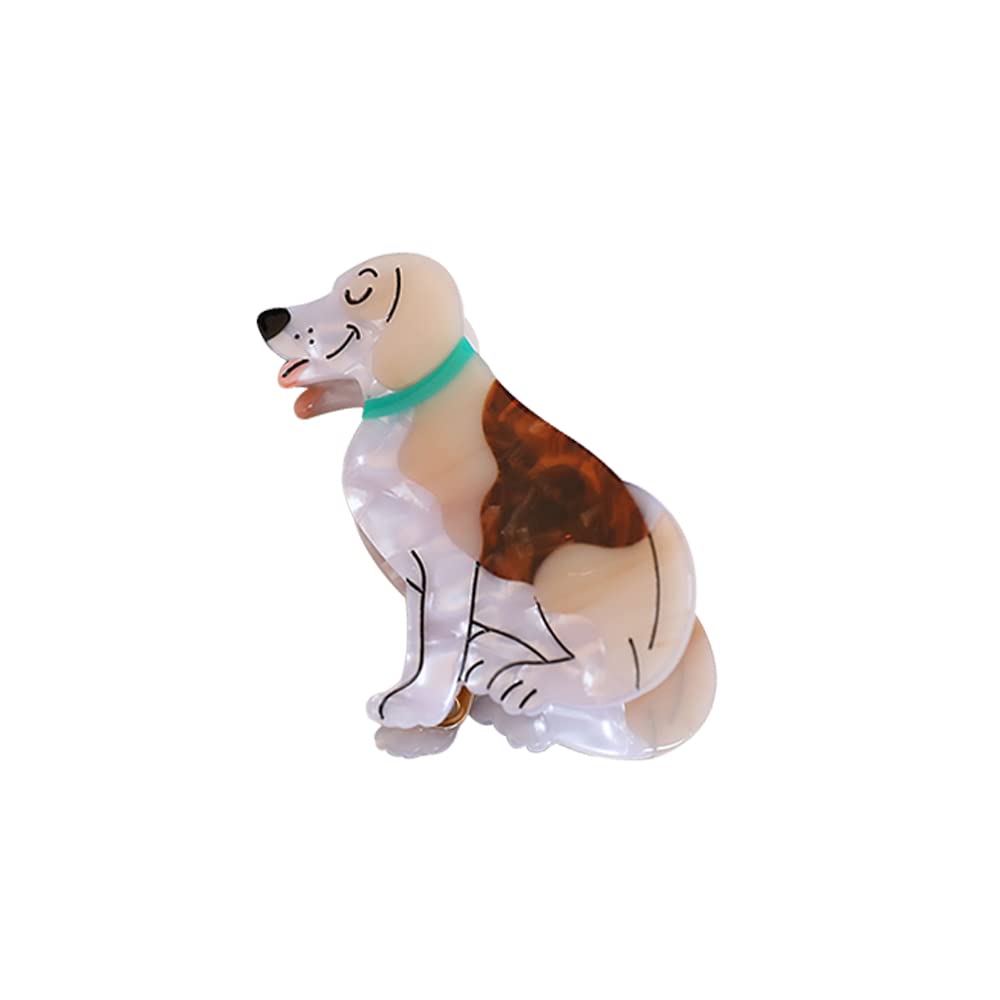 Beagle Dog Hair Clips for Women & Girls - Small Acetate Claw Hair Clips for Fine Hair (Pack of 15) - Perfect for School, Work, and Everyday Styling