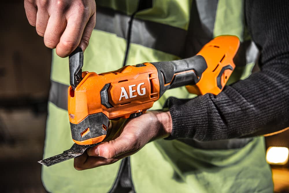 AEG Cordless Multi-Tool - 6-Speed Variable, SoftGrip Handle, Pro18V Battery - Cutting, Sanding, Polishing, Sawing, Milling, Scraping - Perfect for DIY Projects, Home Renovation & Woodworking