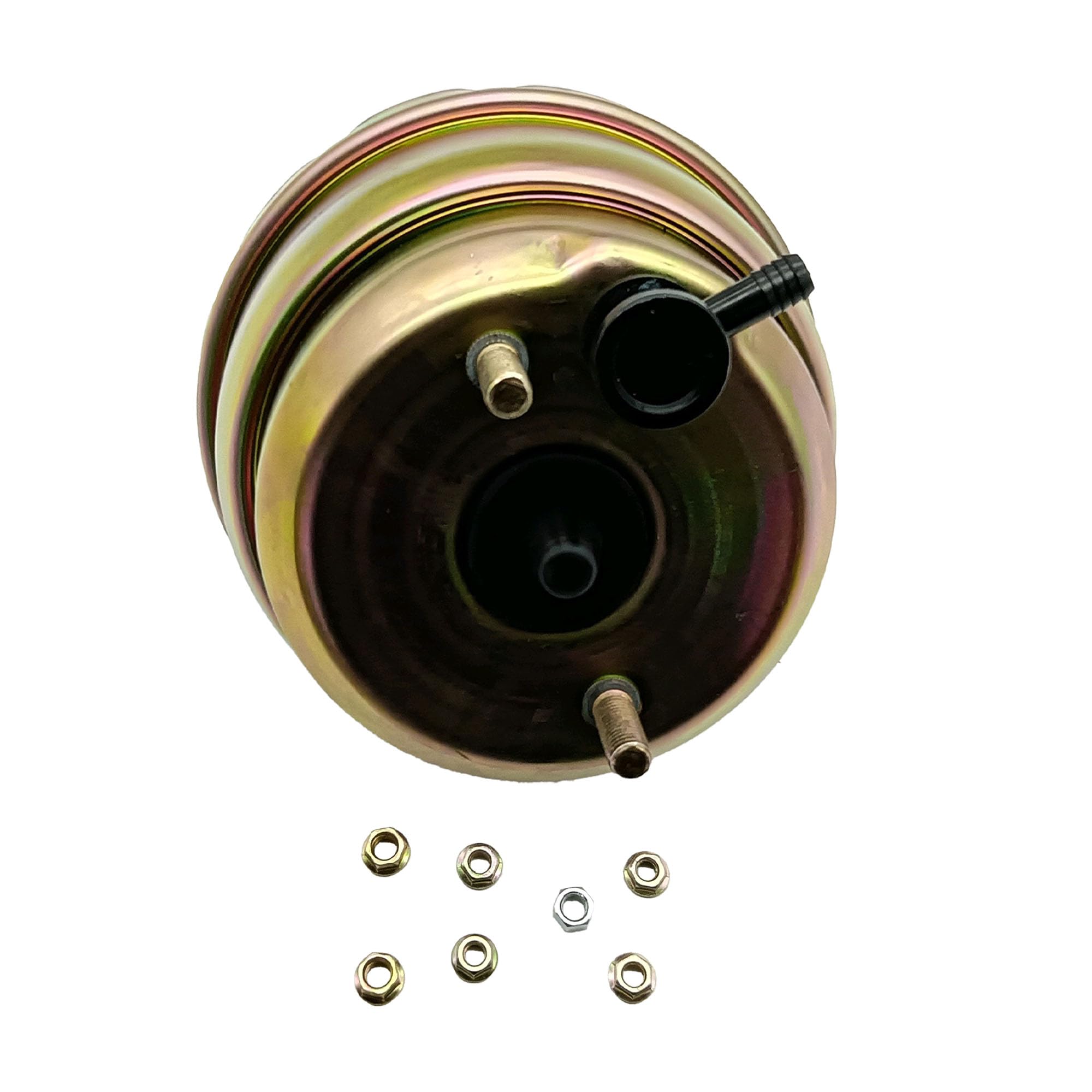 7 Inch Zinc Dual Power Brake Booster Kit with 1 Inch Bore Bail Top Master Cylinder - Universal Booster Conversion Kit RSRB03123 for Classic Cars & Hot Rods - Improve Braking Performance for Safer Driving