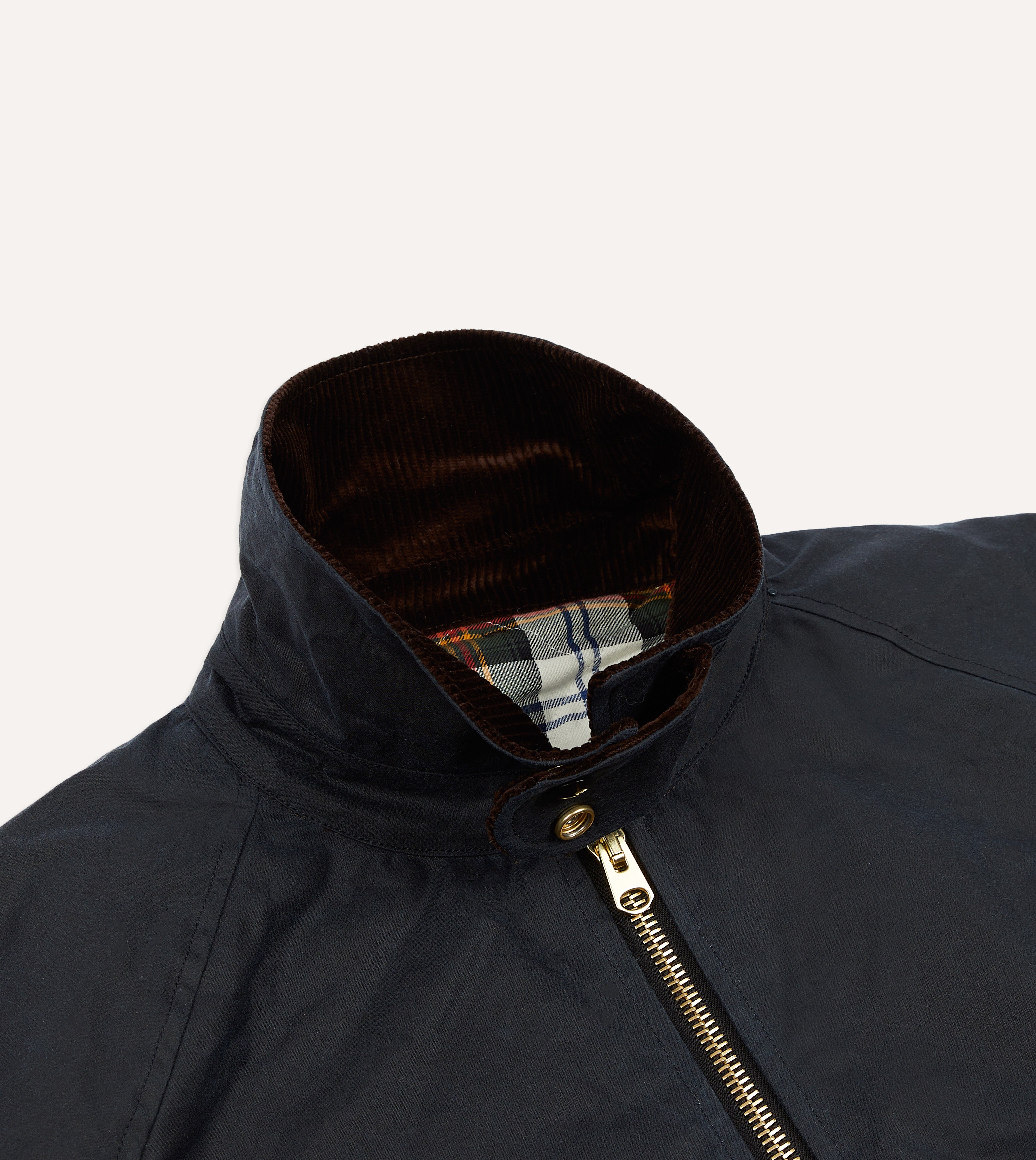 Men's Navy Waxed Cotton Coverall Jacket - Waterproof Workwear for Outdoor, Farming & Motorcycle Riding