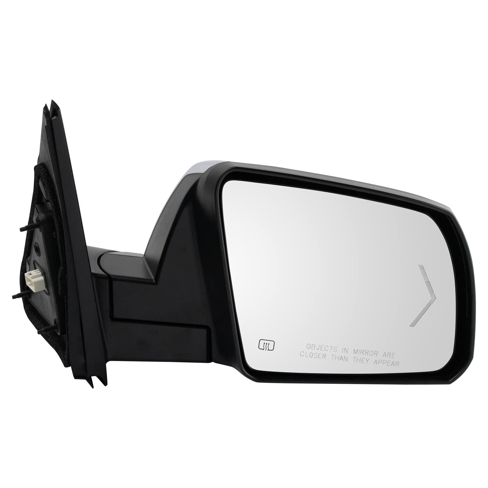 Power Folding Heated Memory Signal Chrome Passenger Side Mirror for Toyota Tundra & Sequoia - RH (Right Hand) - Perfect for Winter Driving & Enhanced Safety