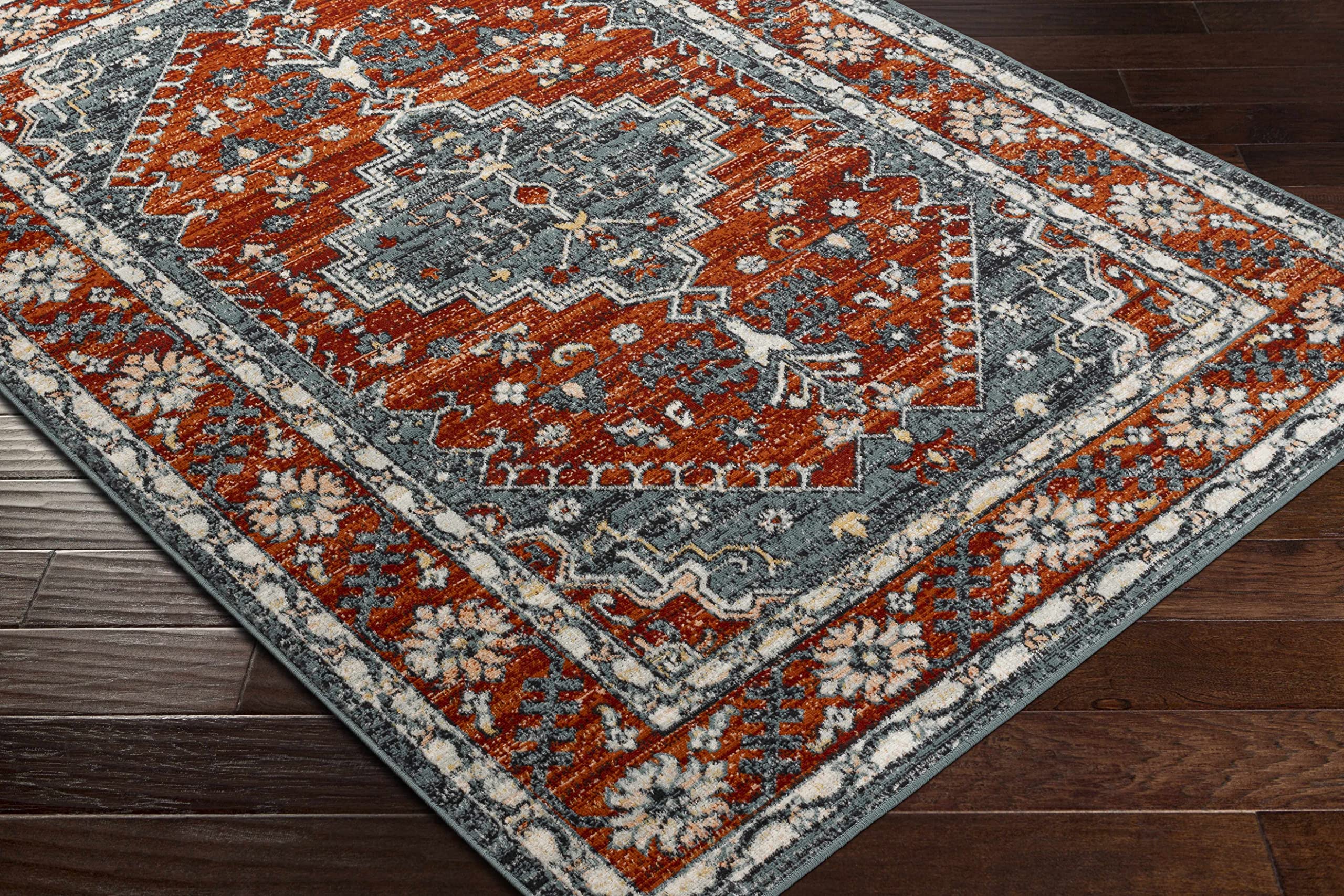 Hauteloom Niksar Traditional Handmade Wool Rug 9' x 12' - Dark Brown, Light Brown, Light Gray - Living Room, Bedroom, Patio Decor - Durable Indoor Outdoor Area Rug for Cozy Home & Garden Spaces