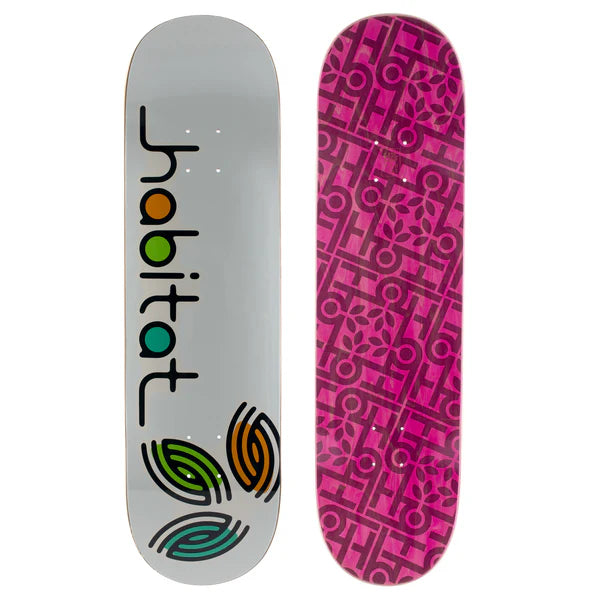Habitat Trillium Deck Grey 8.5 - Premium Skateboard Deck for Street & Park Riding | Durable & Lightweight for Skaters of All Levels