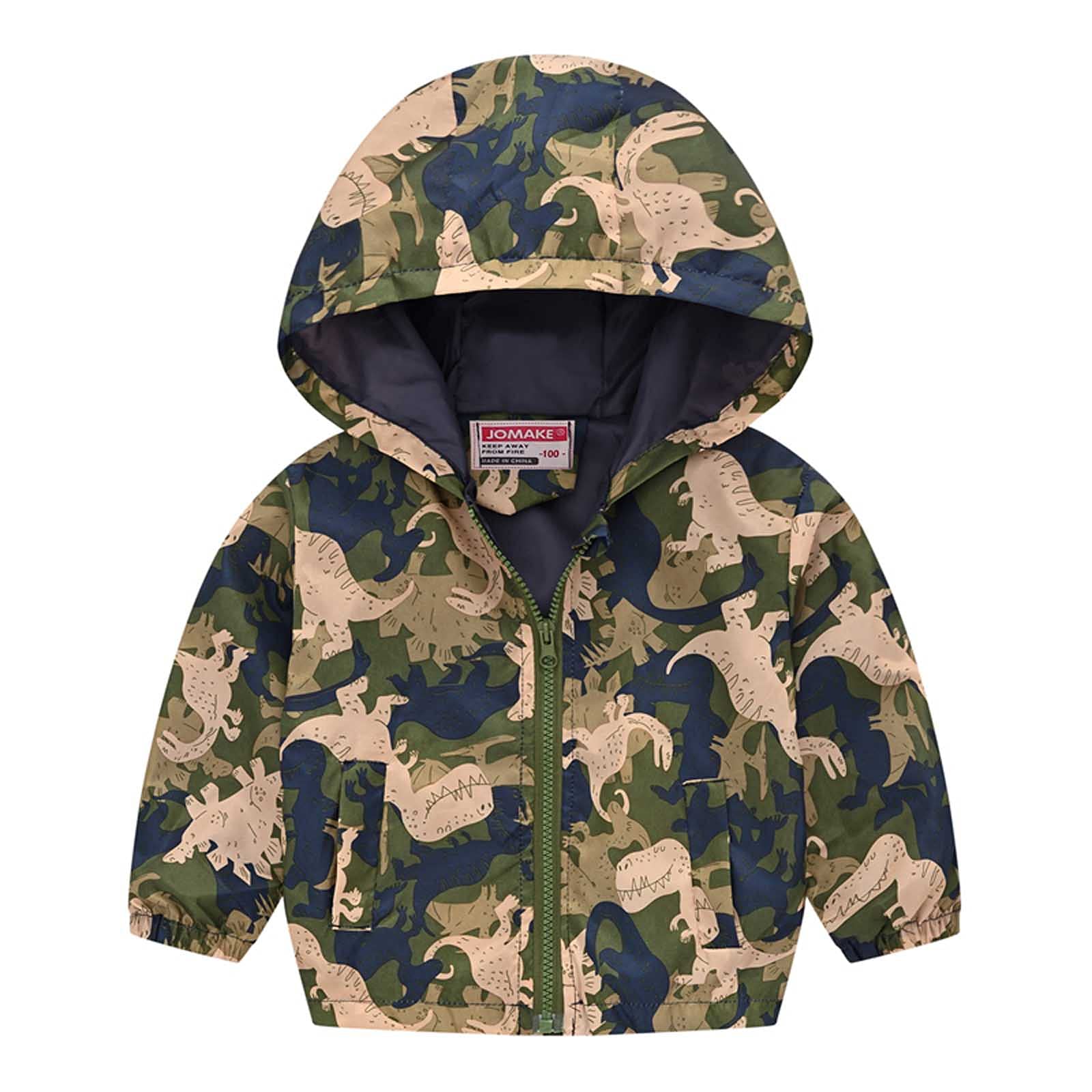 Kids' Lightweight Windproof Hooded Jacket for Boys & Girls - Cute Zip-Up Coat for Spring & Fall - Perfect for Outdoor Play, School & Family Outings