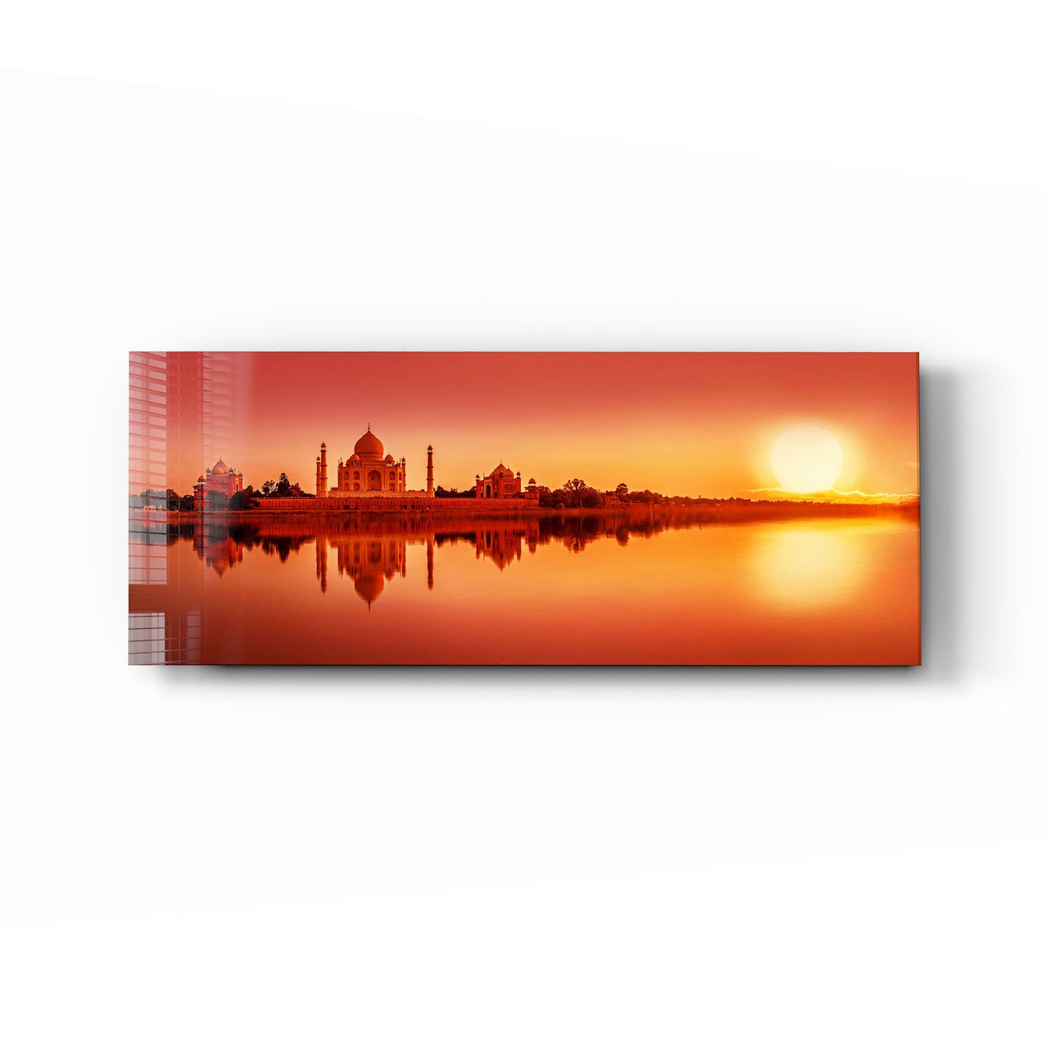 Stunning Taj Mahal Sunset Panoramic View - High Quality Wall Art Print for Home & Office Decor | Perfect for Living Room, Bedroom, or Gift