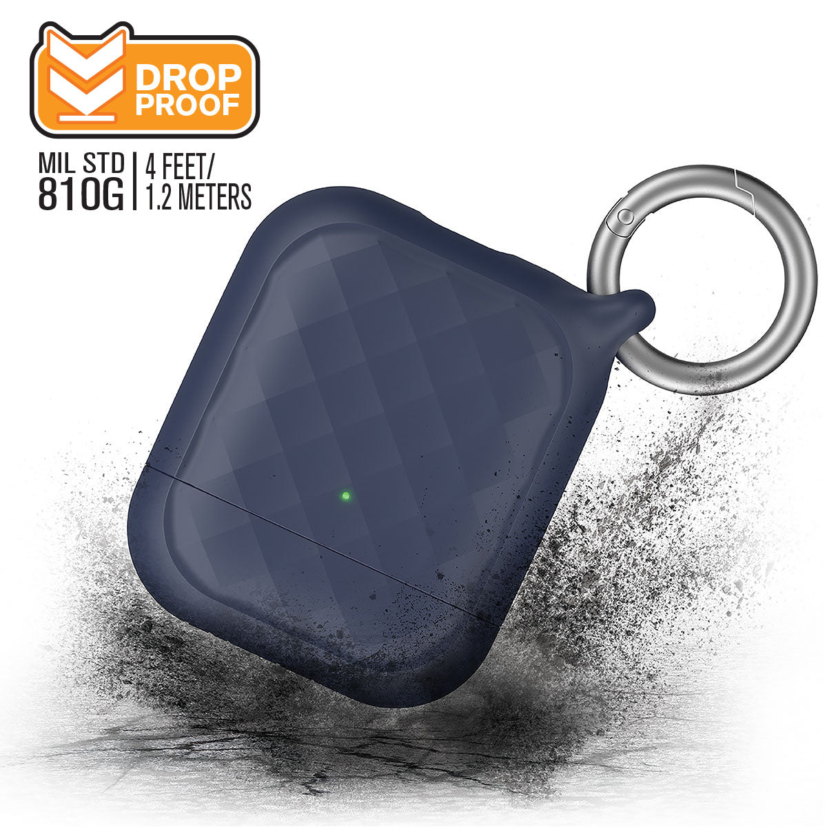 Premium AirPods 1st & 2nd Gen Protective Case with Carabiner Clip - Durable Cover for Apple Wireless Earbuds - Perfect for Gym, Travel & Outdoor Activities