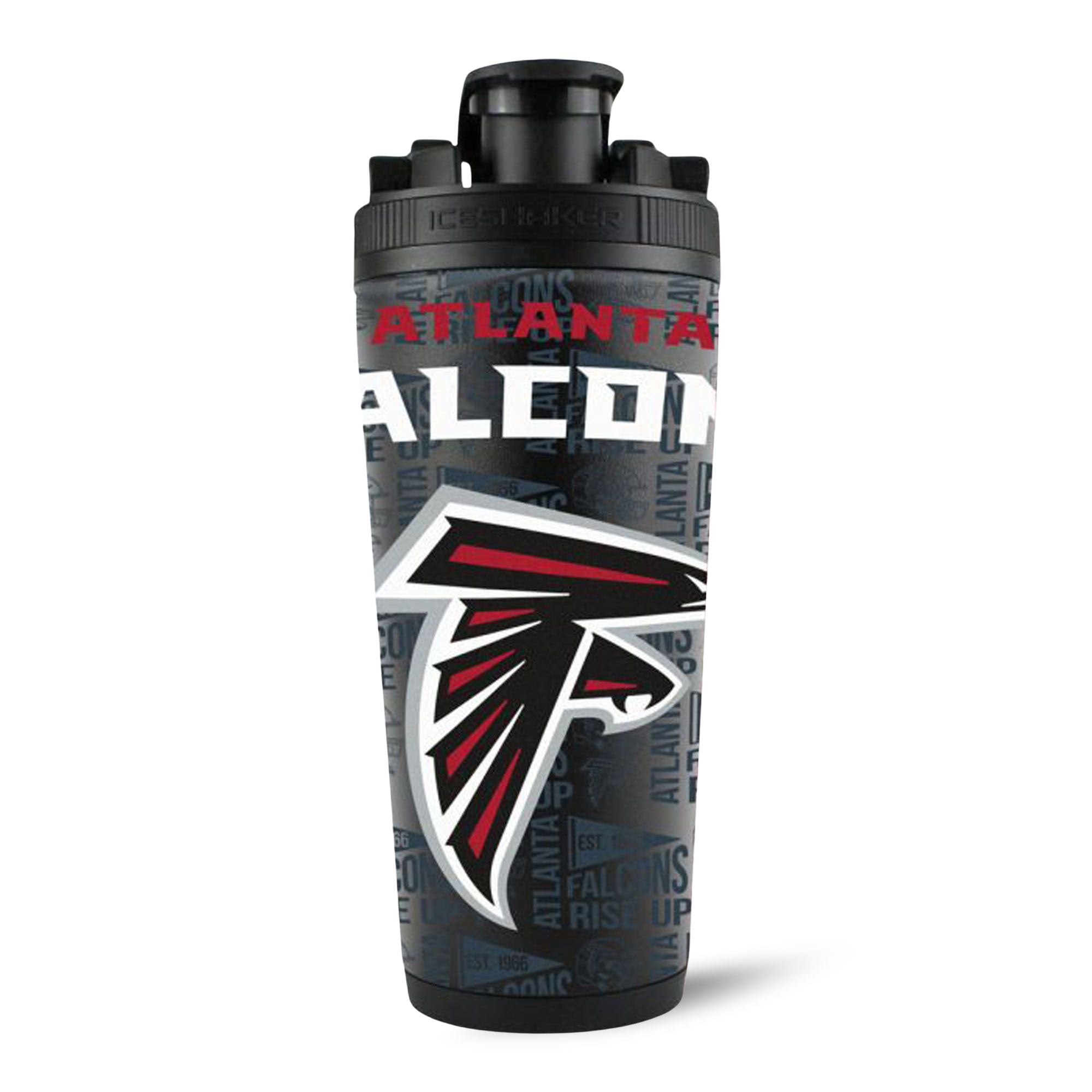 Official Atlanta Falcons 4D Insulated Stainless Steel Water Bottle - Leakproof Sports Shaker for Gym, Workouts & Tailgating