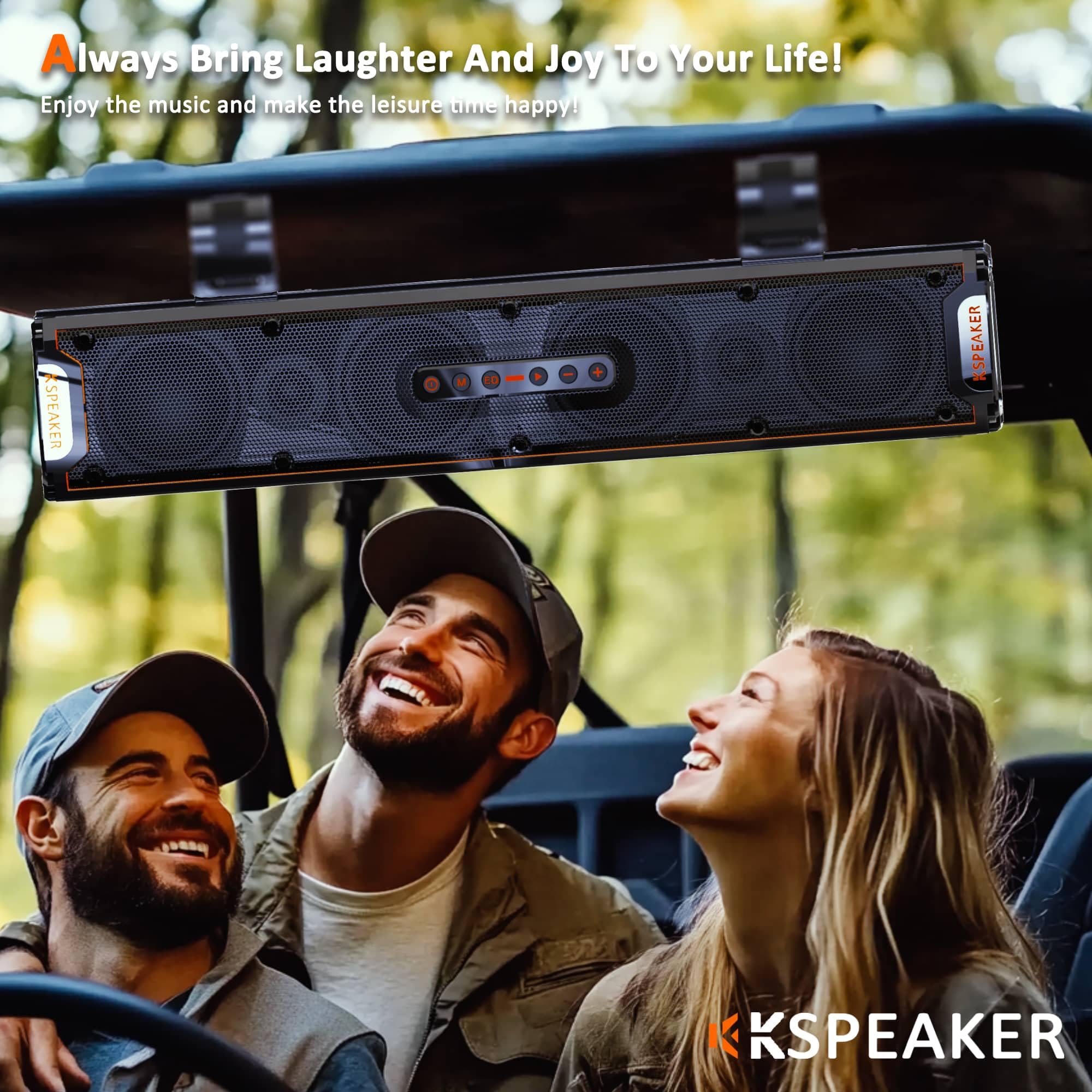 Premium UTV Sound Bar - Waterproof ATV & Golf Cart Speaker System with Bluetooth for RZR, Polaris, Can-Am, Marine & Boat Use - Perfect for Off-Road Adventures & Outdoor Entertainment