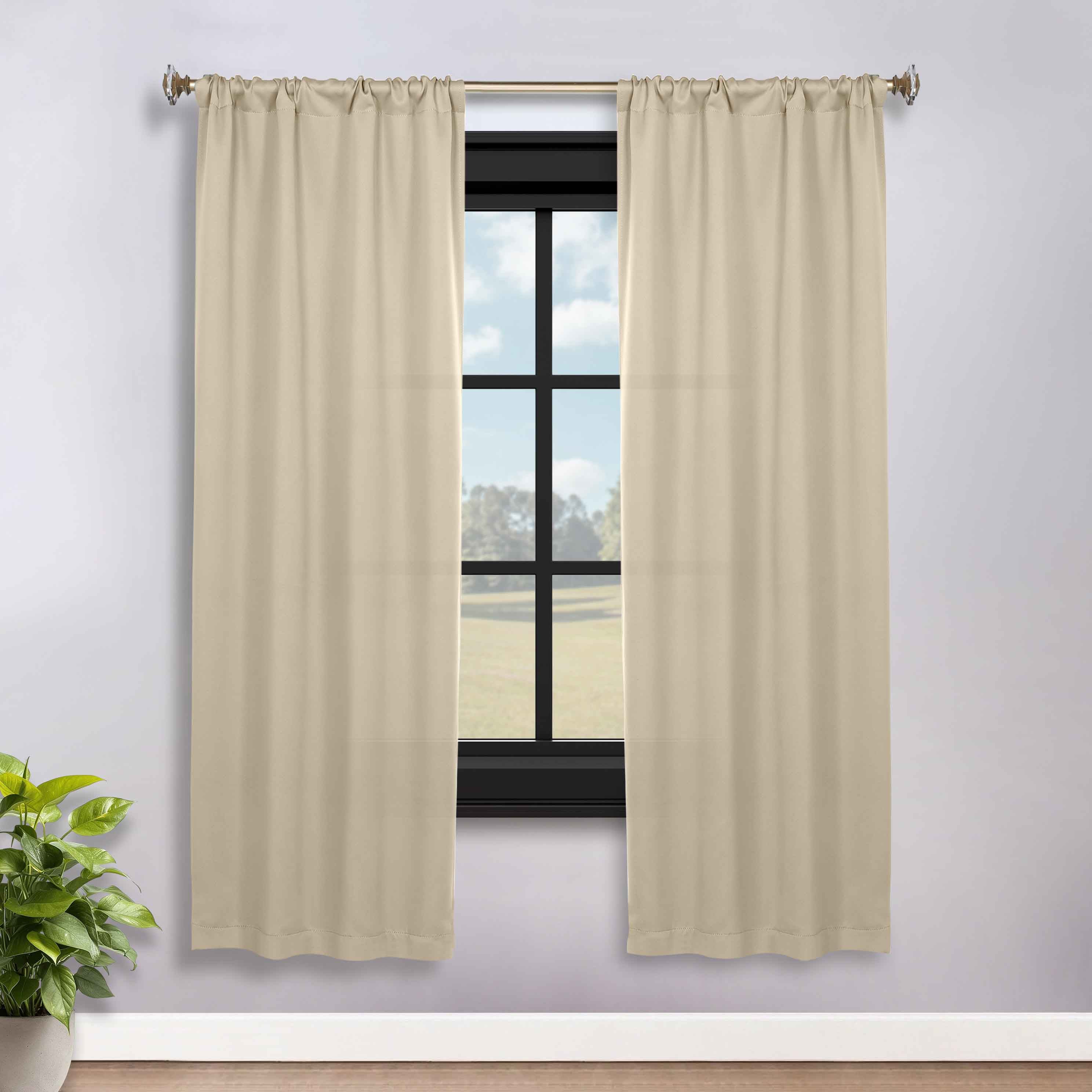Machine Washable Blackout Curtains Set of 2 - Solid Color Room Darkening Window Drapes for Bedroom, Nursery & Home Theater - Noise Reducing & Energy Efficient