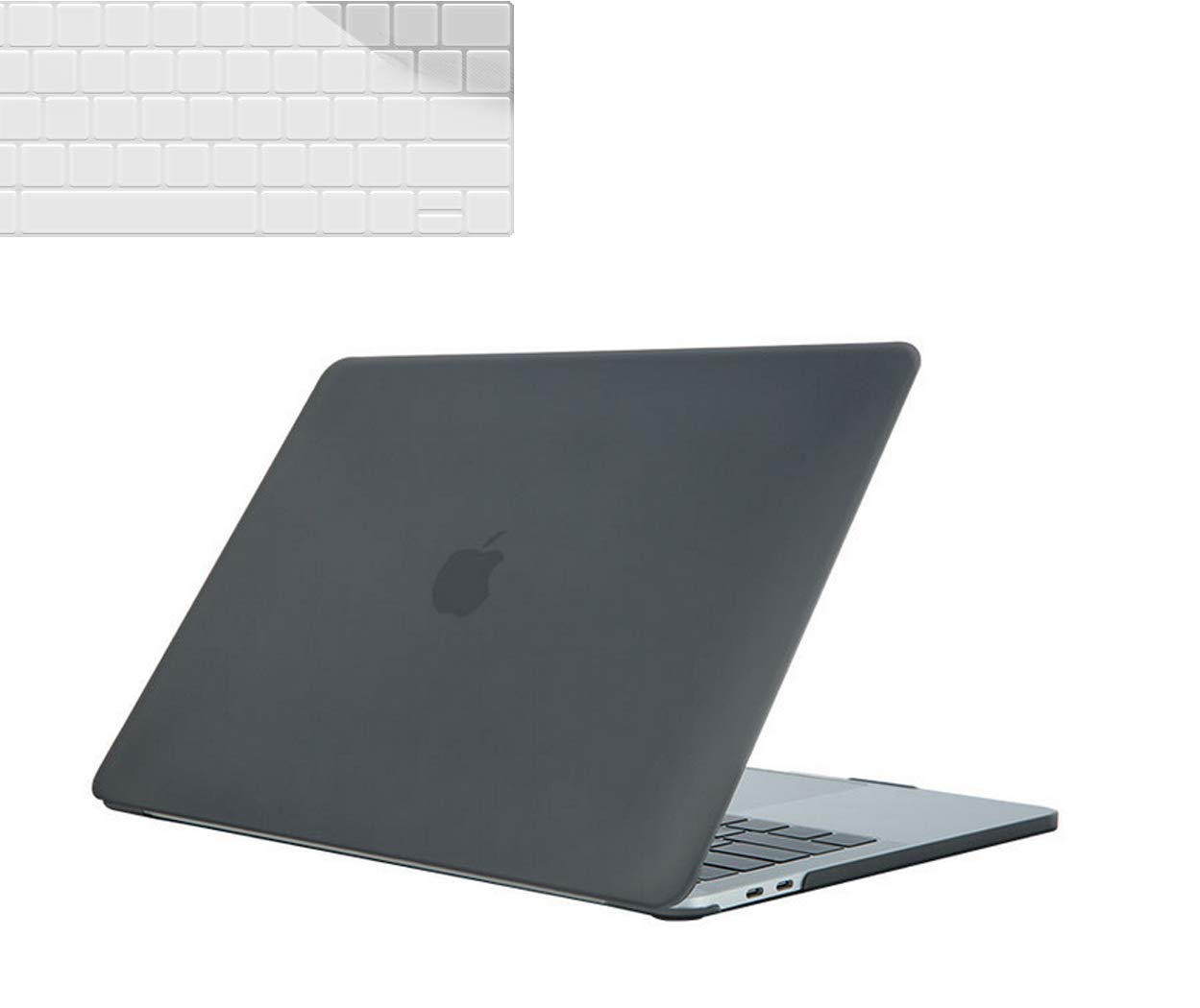 YGoal Hard Shell Case for MacBook Pro 16 Inch (2019 Model) - Frosted Plastic Protective Cover with Keyboard Skin | Perfect for Office, Travel & School Use (Black)