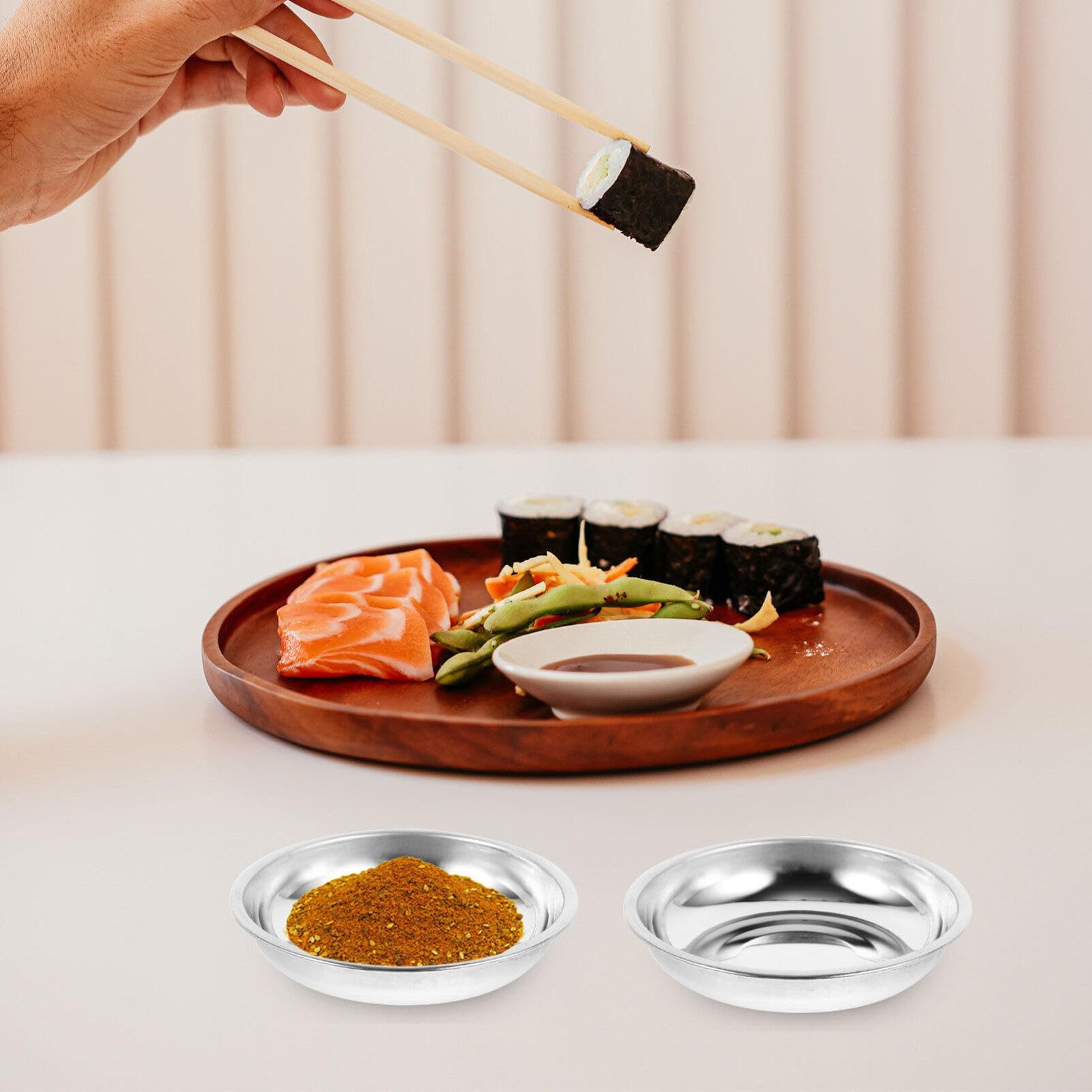 MagicLulu 10-Piece Stainless Steel Sauce Dishes Set - Mini Condiment Bowls for Mustard, Seasoning, Dessert & Appetizers | Perfect for Restaurants, Kitchen, Dining Table & Party Serving