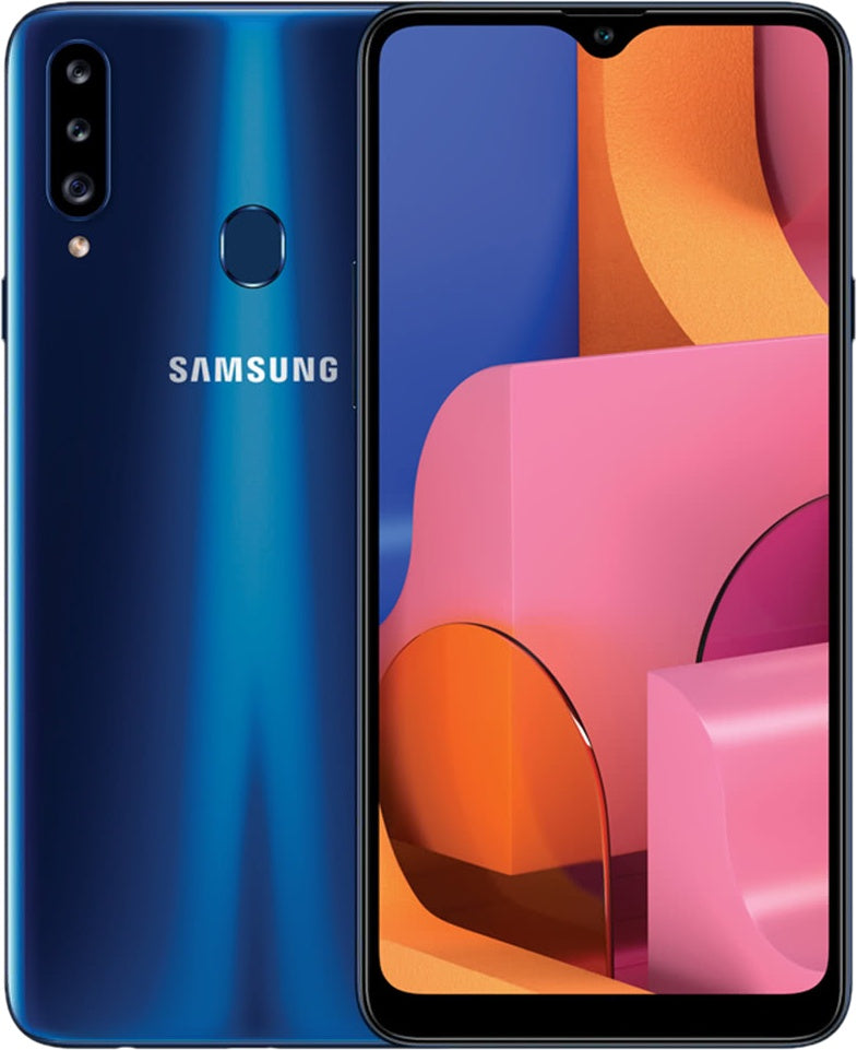 Samsung Galaxy A20s 64GB Unlocked Smartphone - Blue | GSM Compatible | HD+ Display, Triple Camera, Long Battery Life | Perfect for Travel, Work & Entertainment