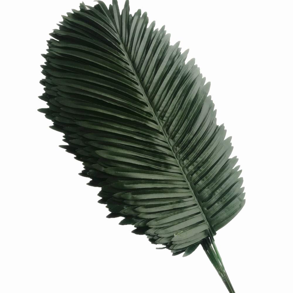 12pcs 70cm Artificial Green Leaves - Fake Palm Tree Foliage, Realistic Simulated Plants for Home Decor, Wedding, Party & Office Decoration