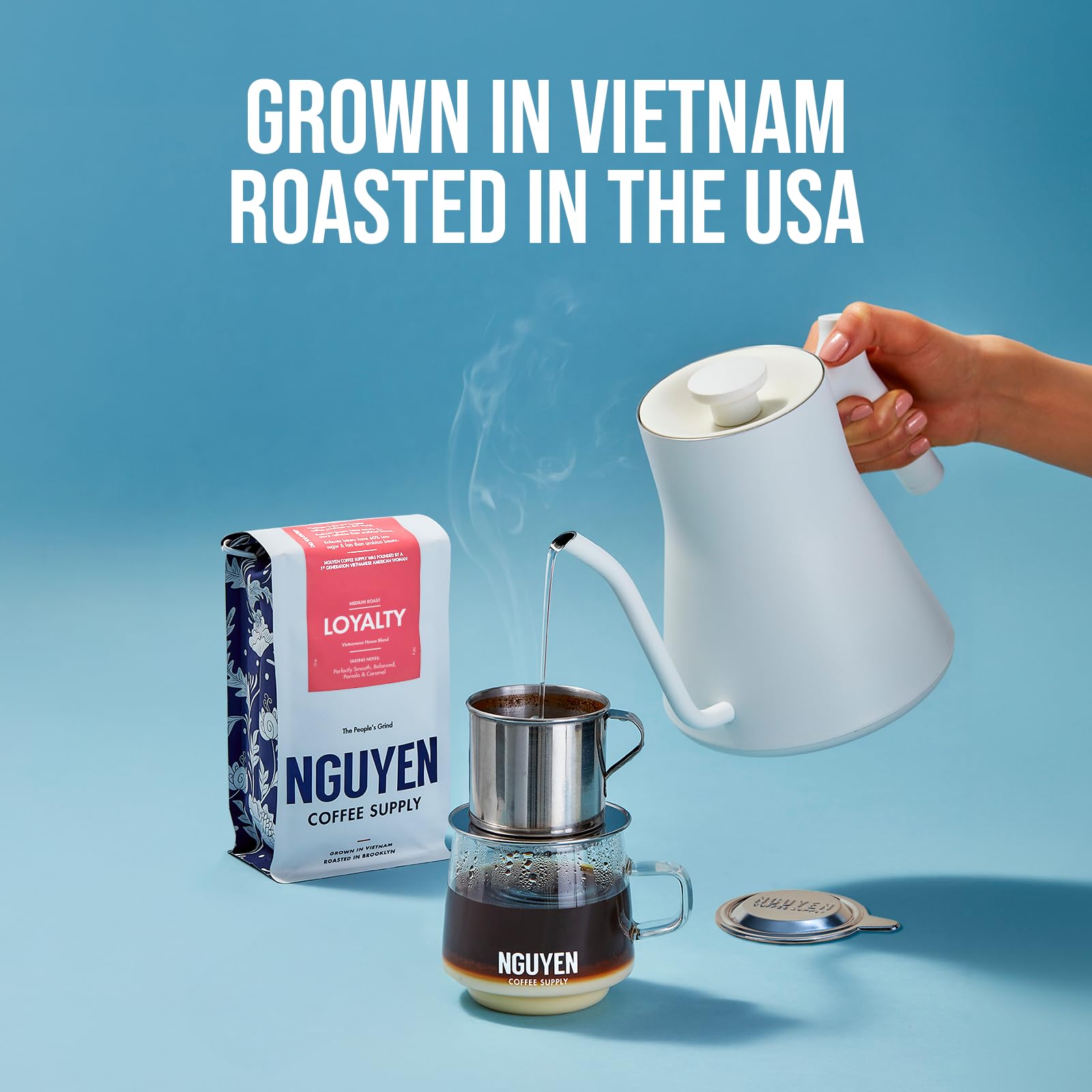 Nguyen Coffee Supply - Premium Vietnamese Robusta & Arabica Blend Whole Coffee Beans, Medium Roast, Low Acid, High Caffeine, Single Origin, Roasted in Brooklyn - 5 lb Bag for Home Brewing, Office Use & Gifts