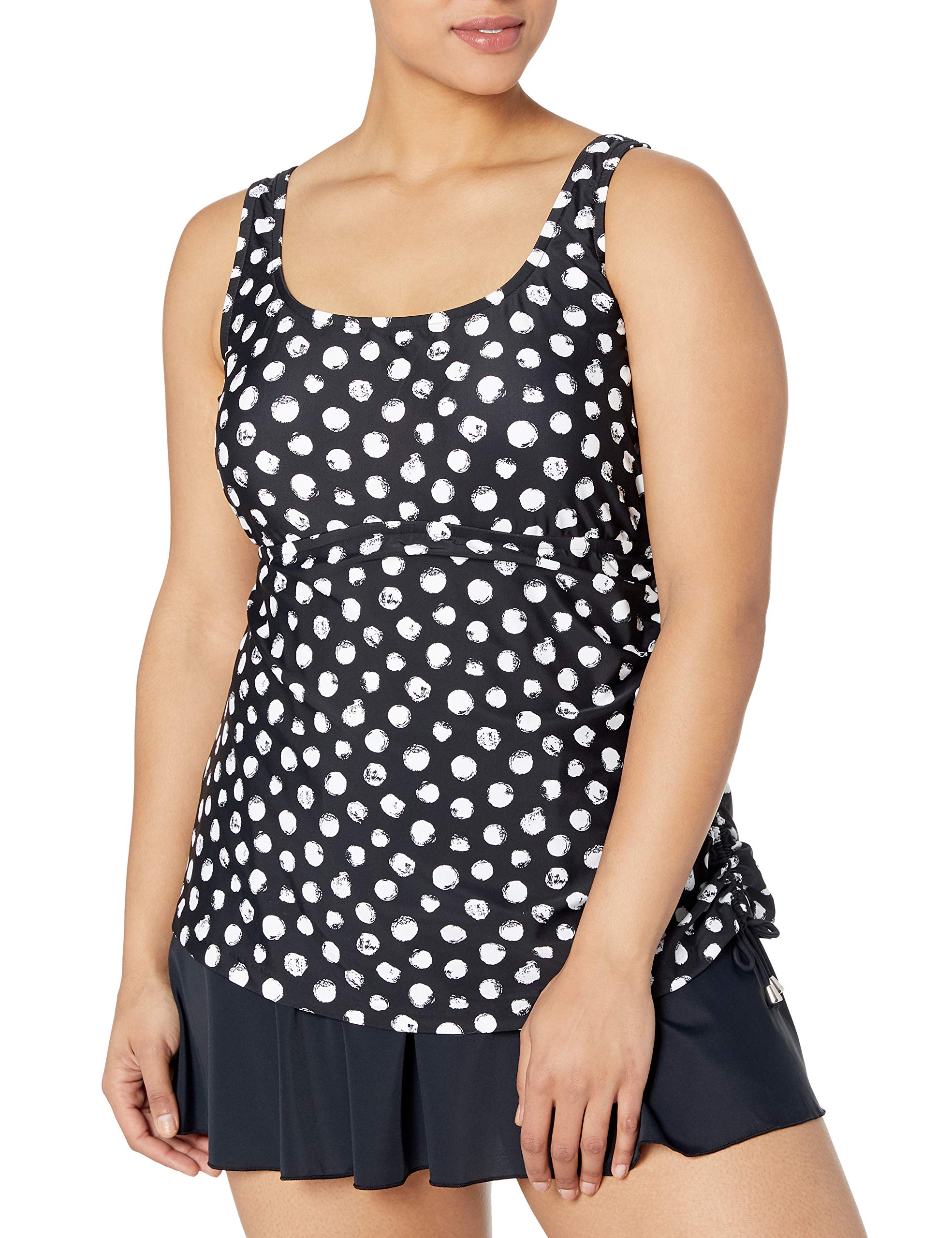 Women's Scoop Neck Faux Tankini Swim Dress - One Piece Swimsuit with Skirt for Beach, Pool & Vacation | Comfortable & Stylish Swimwear