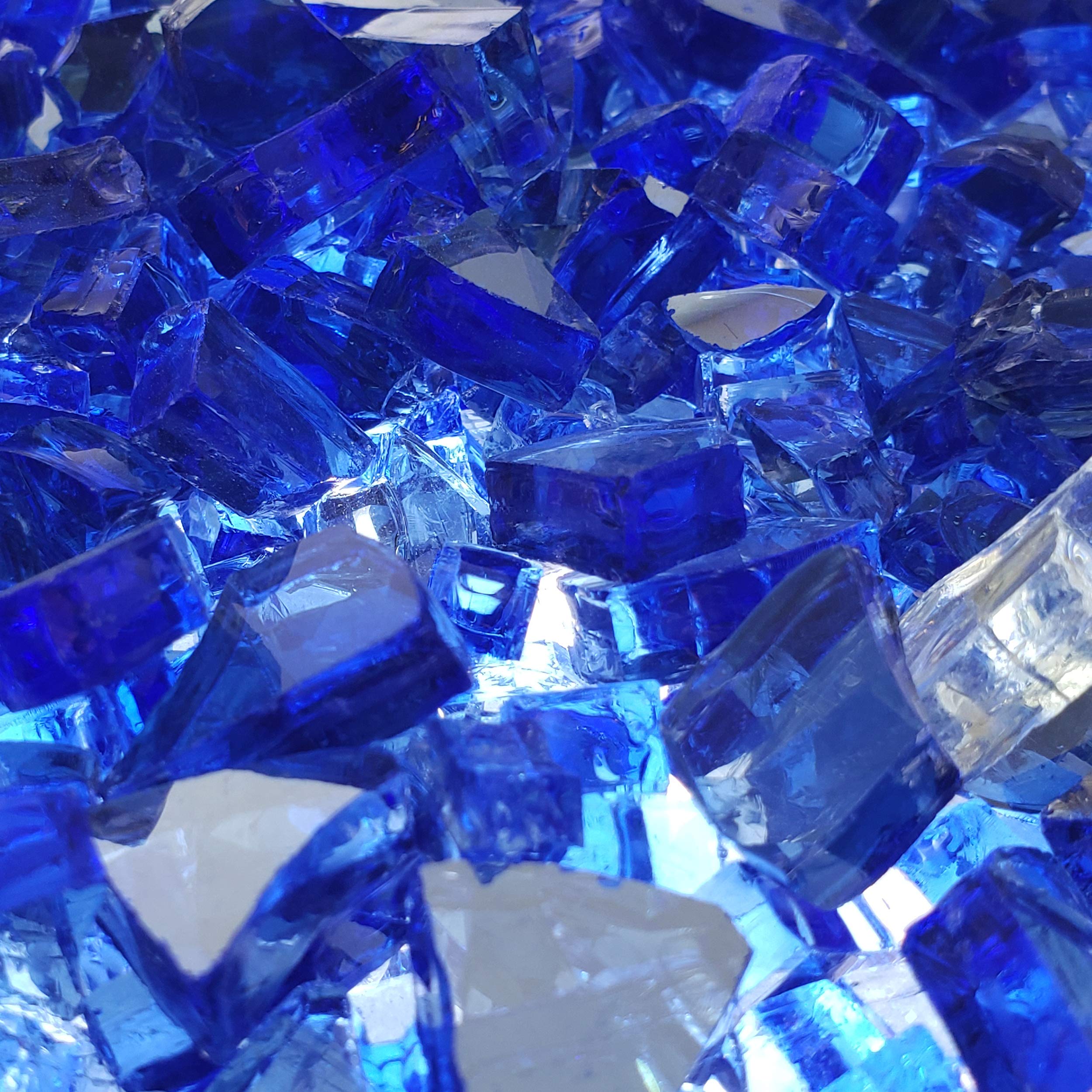 Bond Manufacturing 50689 LavaGlass Classic Cut Fire Pit Dispersion Glass - Indigo Dream for Outdoor Patio, Backyard, and Garden Decor