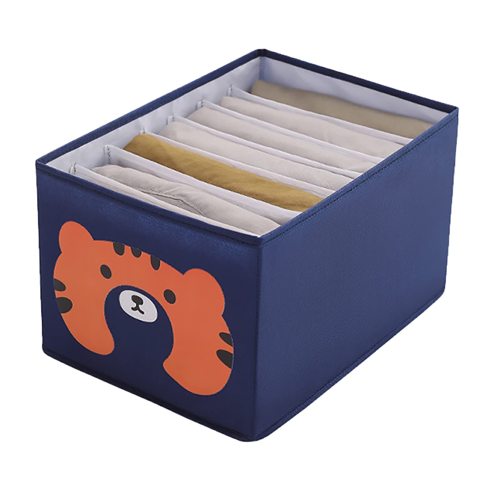Kids Cartoon PP Storage Drawer Organizer - Mesh Clothes Box, Pants Storage Bag with Clip Compartments | Perfect for Nursery, Closet & Travel Organization