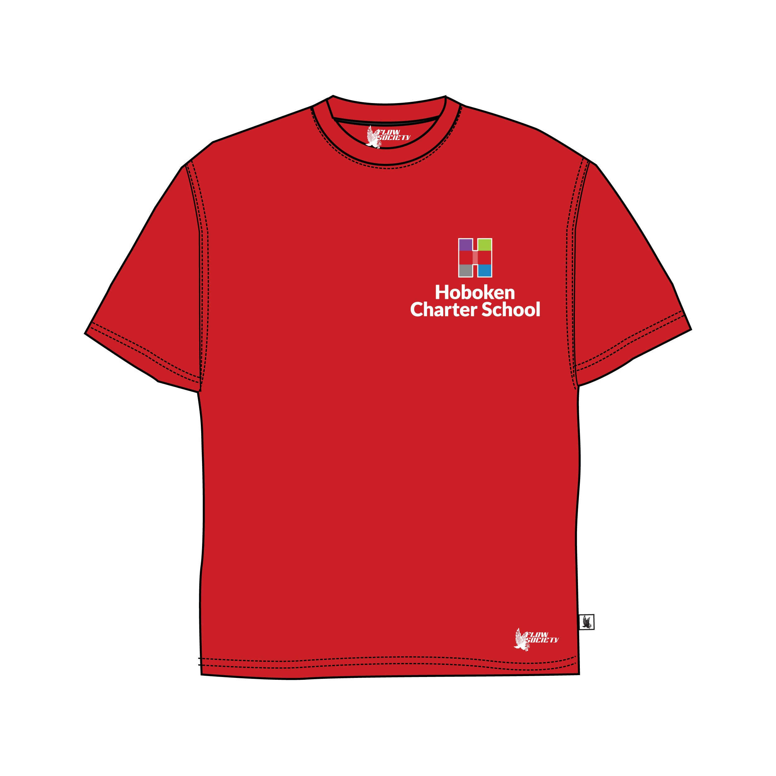 Hoboken Charter School Red T-Shirt for Youth & Adults - Comfortable Cotton Tee for School Spirit, Casual Wear & Everyday Outfits