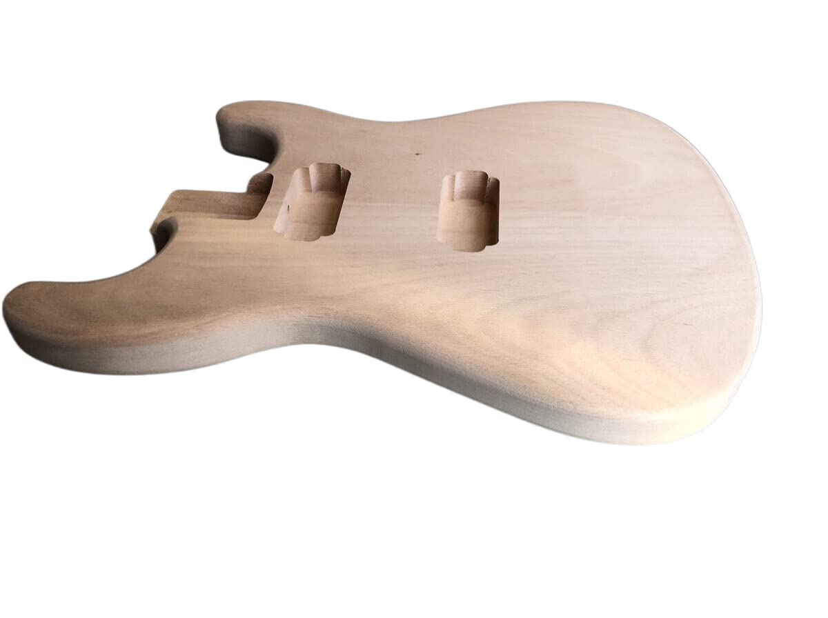 Premium Mahogany Solid Wood Electric Guitar Body with HH Pickups - DIY Replacement Kit for Custom Guitar Builds & Upgrades | Perfect for Rock, Blues & Metal Performances