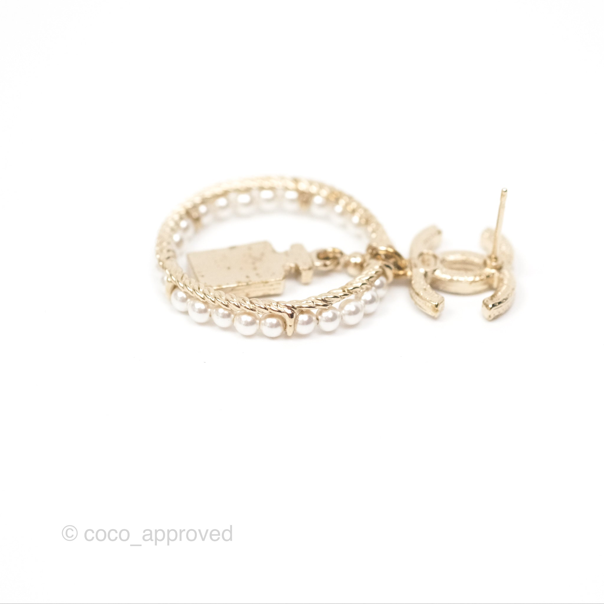 Chanel CC Crystal Pearl Ring & No.5 Drop Earrings 20C - Luxury Fashion Jewelry for Women, Perfect for Parties, Weddings & Special Occasions