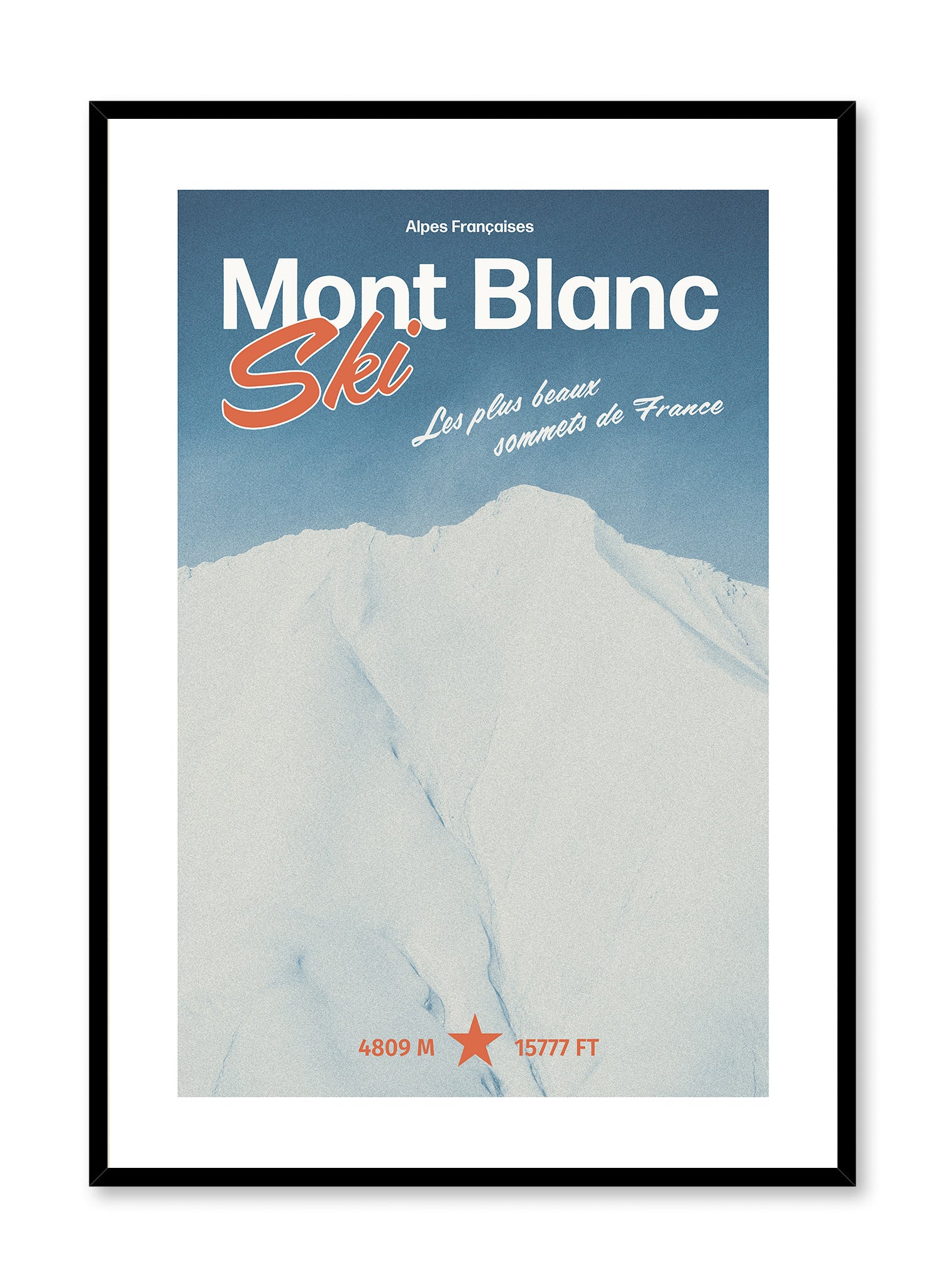 Mont Blanc Mountain Landscape Poster - Premium Wall Art Decor for Home, Office & Gifts | Perfect for Living Room, Bedroom & Office Decorations