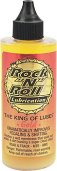 Premium Rock N Roll Gold Bike Chain Lubricant 4oz - High-Performance Drip Formula for Smooth Cycling | Ideal for Road Bikes, Mountain Bikes & Commuting