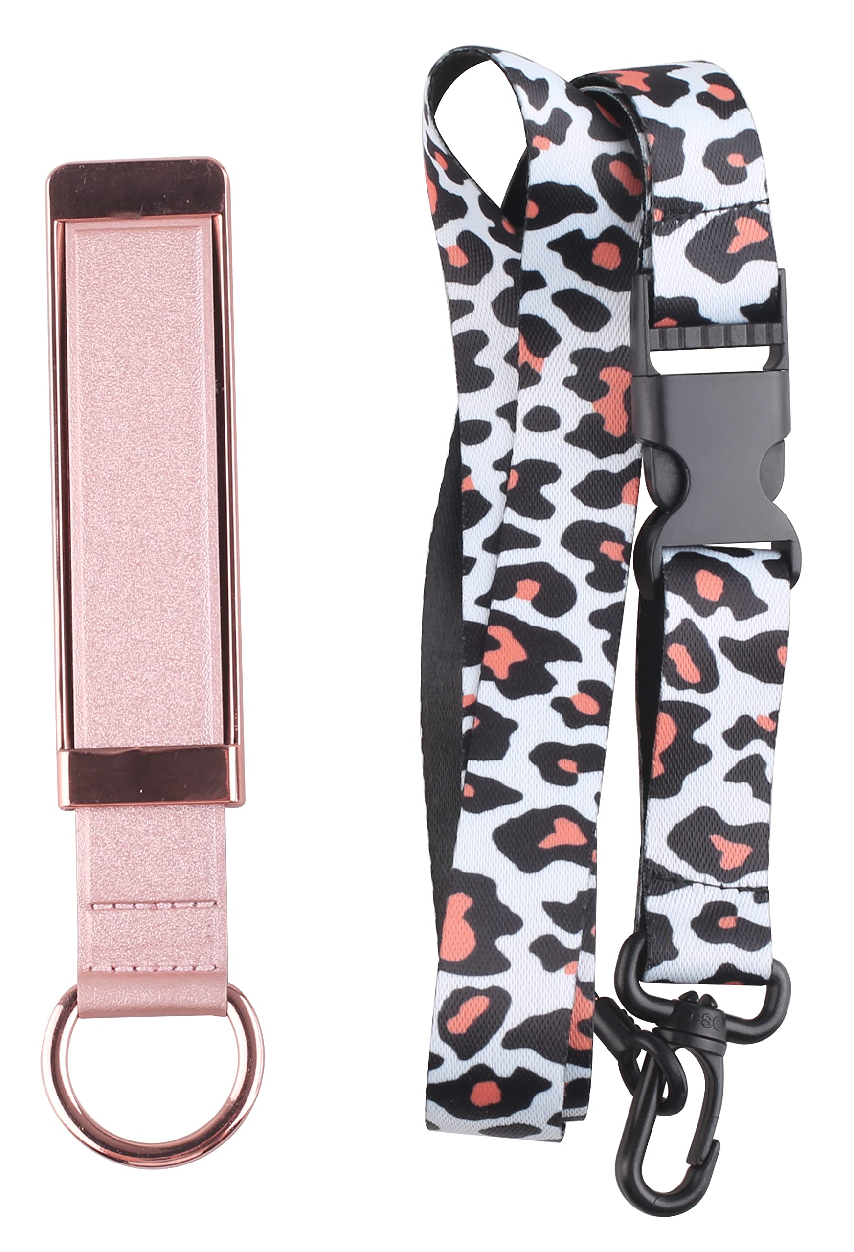 Universal Phone Grip Holder with Finger Loop & Crossbody Strap - Compatible with iPhone & Most Phone Cases (Rose Gold) | Perfect for Hands-Free Use, Gym, Shopping & Travel