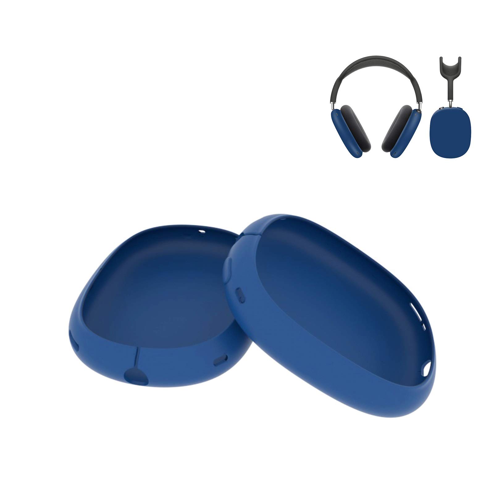 Premium Silicone Cover for Apple AirPods Max Headphones - Anti-Dust & Scratch Proof Case with Earcup Protectors (Midnight Blue) | Travel, Gym & Daily Use Protection
