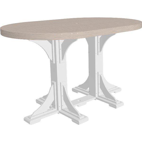 4ft x 6ft Oval Dining Table - Poly Resin Outdoor Patio Table for Garden, Poolside & Backyard Entertaining - Weatherproof & Durable