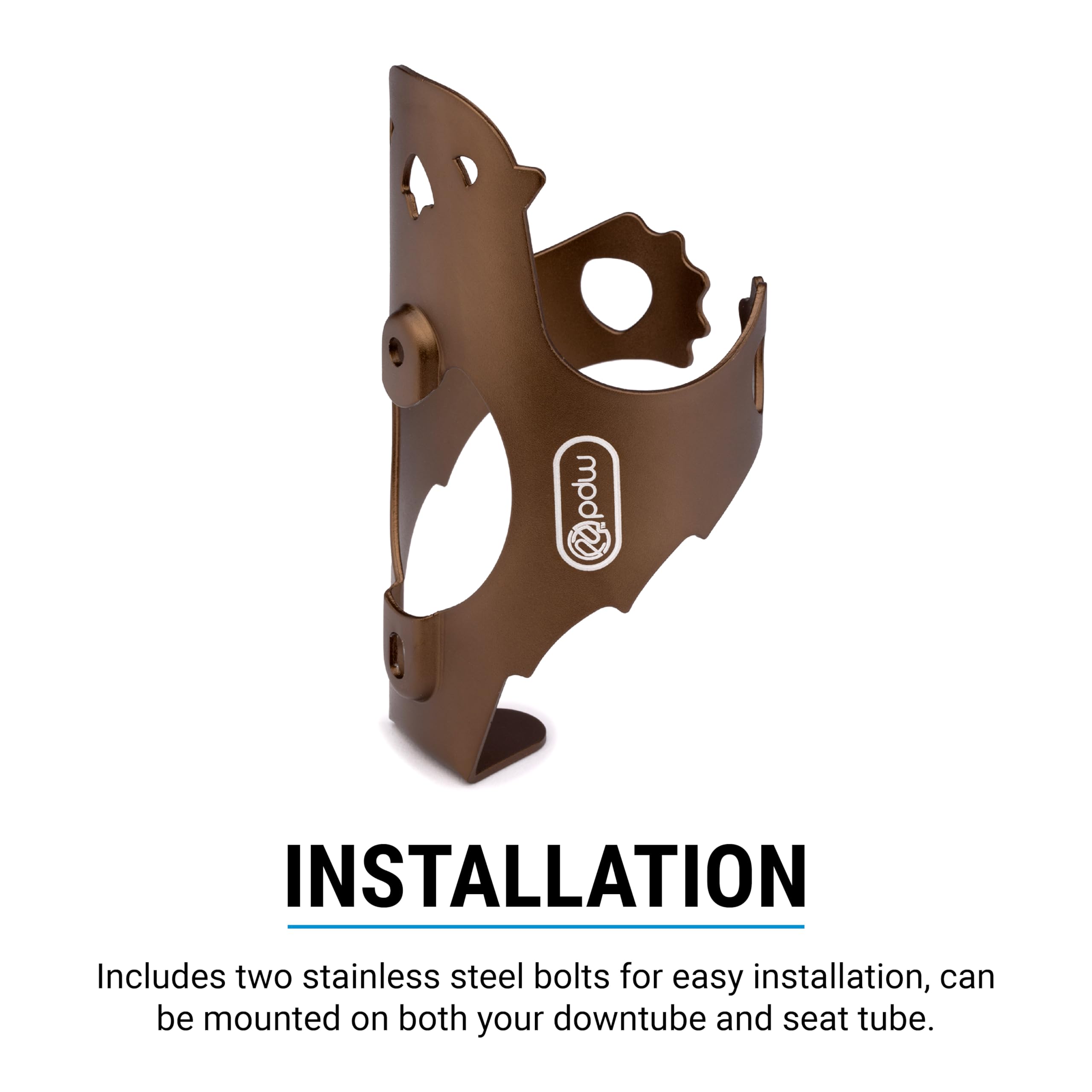 PDW Otter Cage - Lightweight Bike Water Bottle Holder for Road & Mountain Bikes | Durable Brown Cycling Accessory | Perfect for Commuting, Trail Riding & Outdoor Adventures