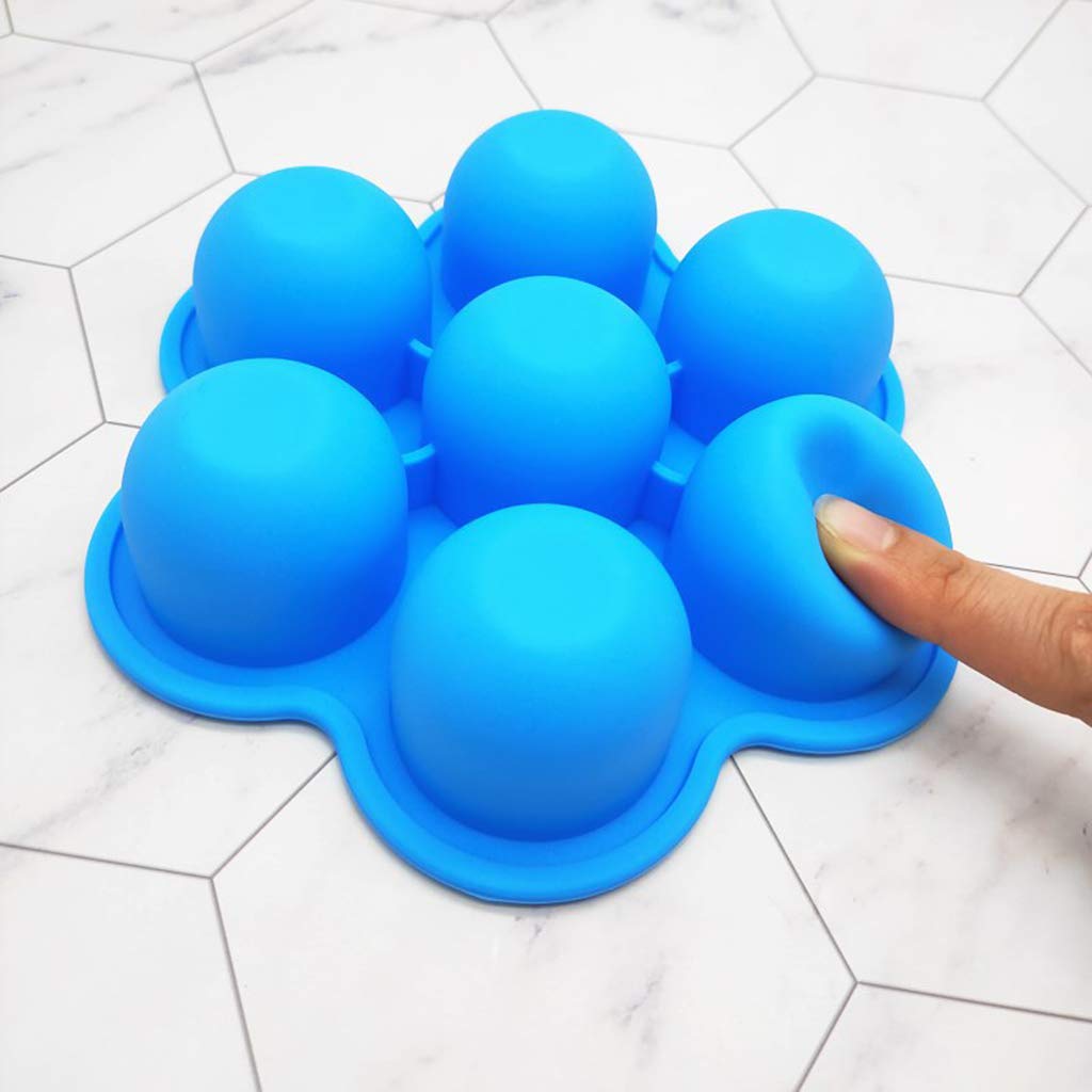 7-Cell Silicone Mini Ice Cube Mold - Reusable Ice Cream Ball & Lolly Maker for DIY Frozen Treats, Yogurt, Baby Food - Perfect for Parties, Summer Snacks & Home Dessert Making